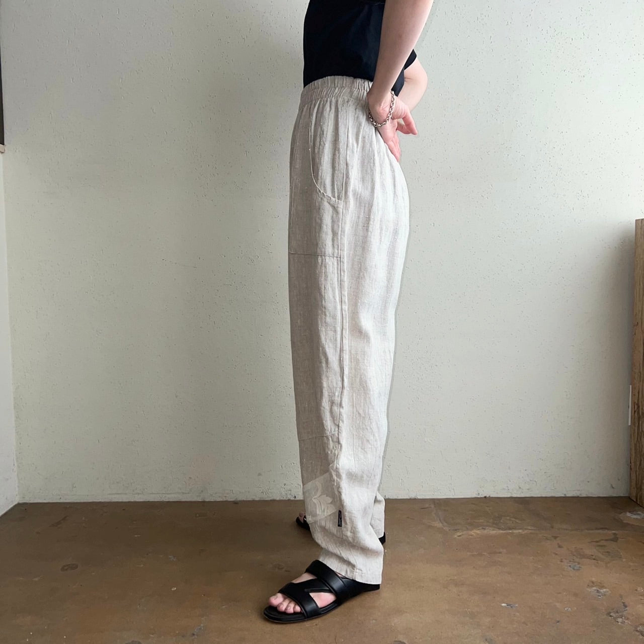90s Lace Design Pants Made in Italy