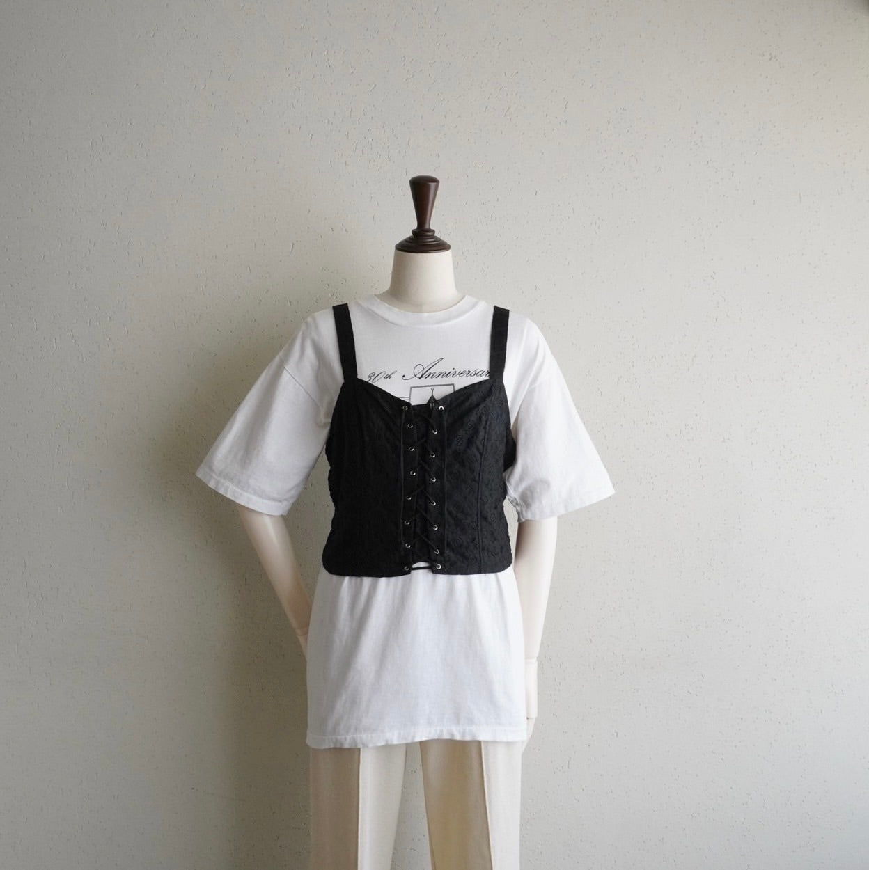90s EURO Lace Up Top