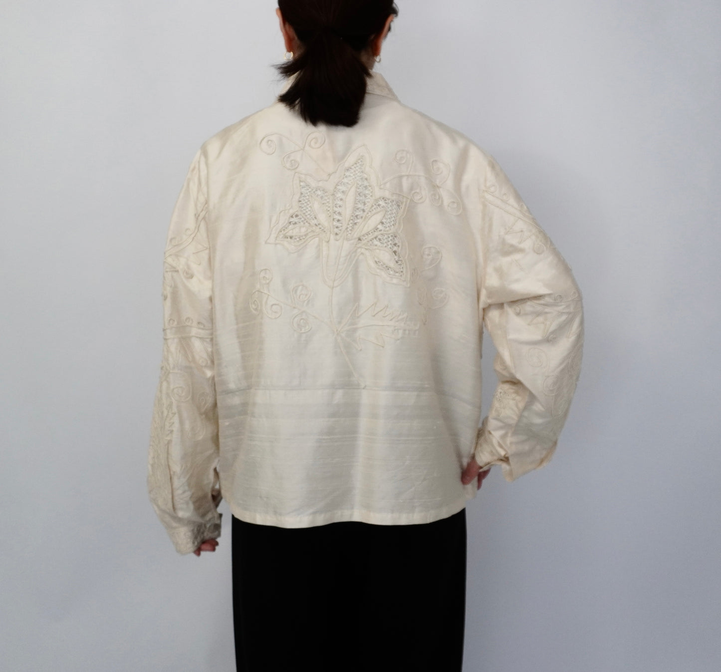 90s Silk Shirt, Jacket
