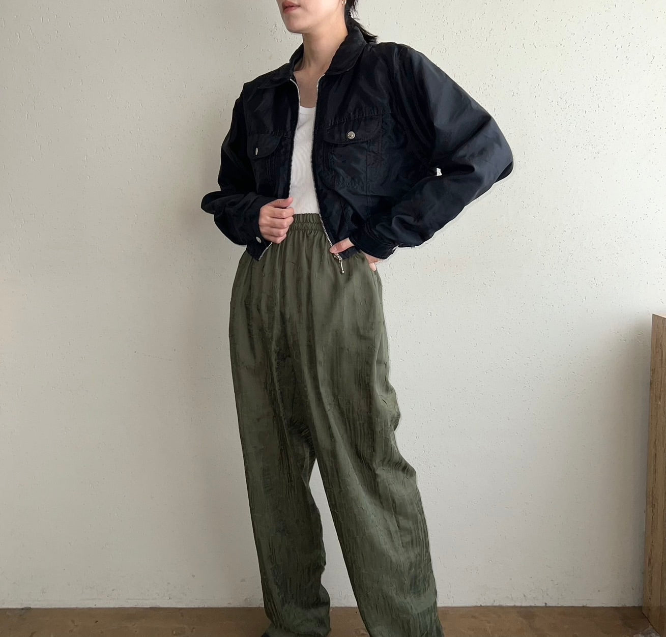 90s Black Zipped Jacket