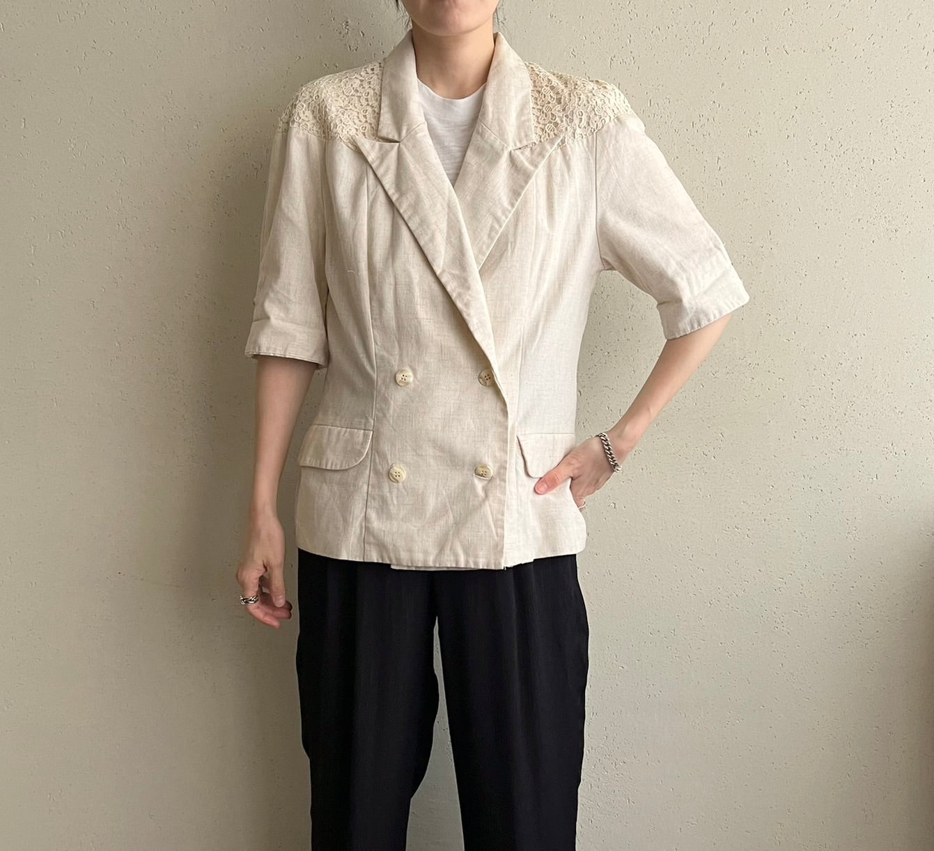 90s Lace Design Jacket Made in USA