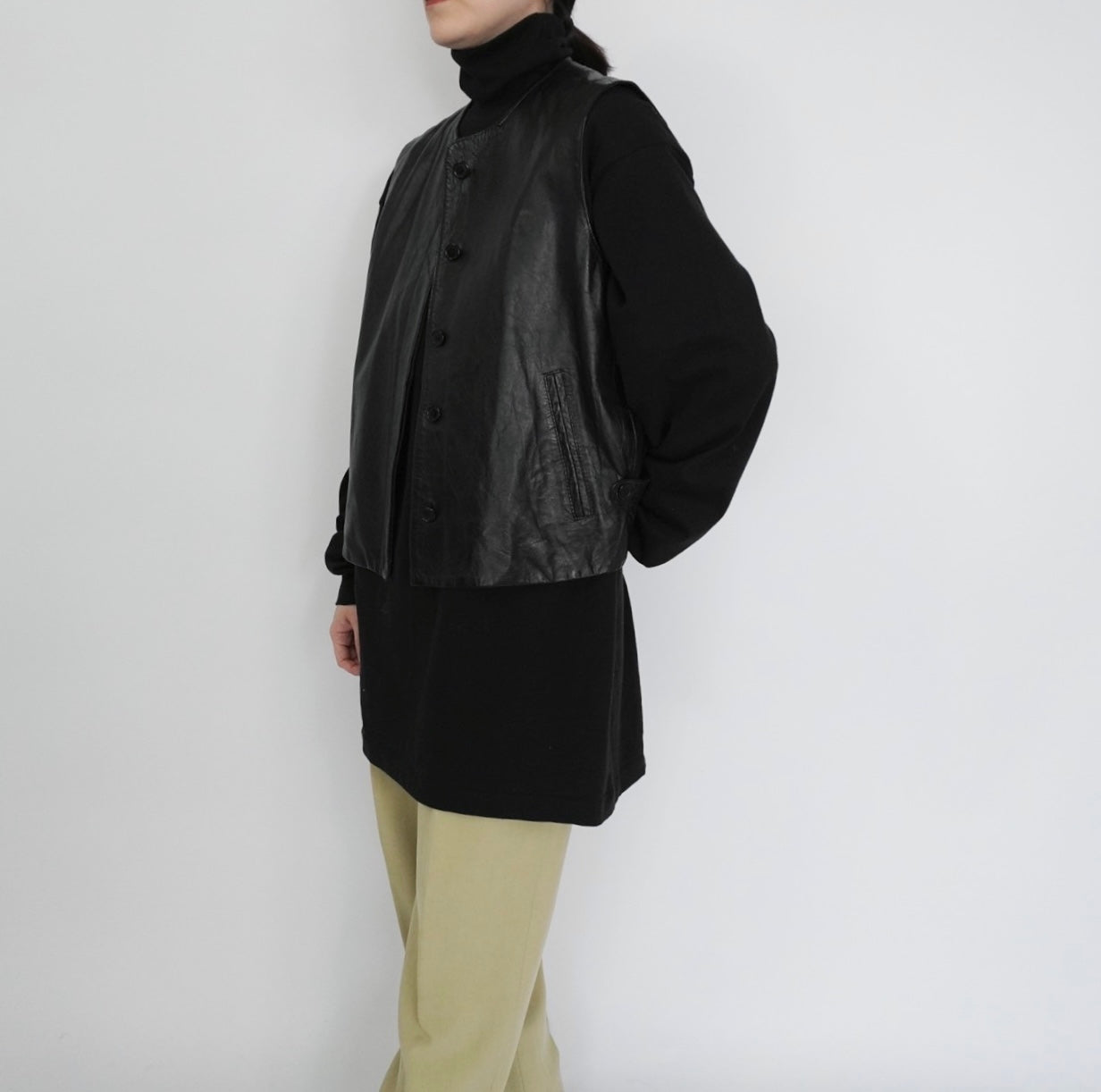 90s "harve benard" Leather Vest