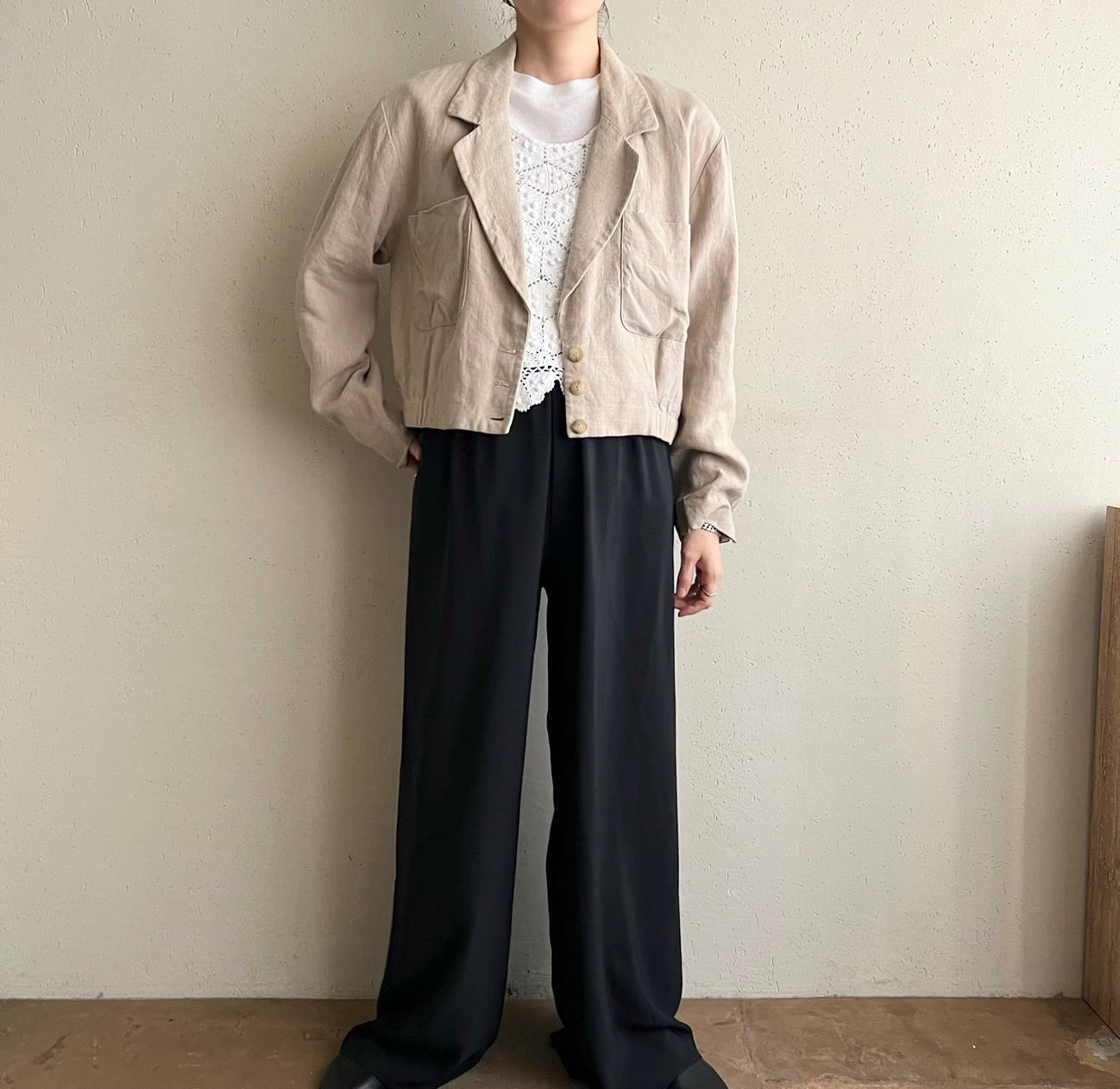 90s "DANABUCHMAN" Linen Jacket
