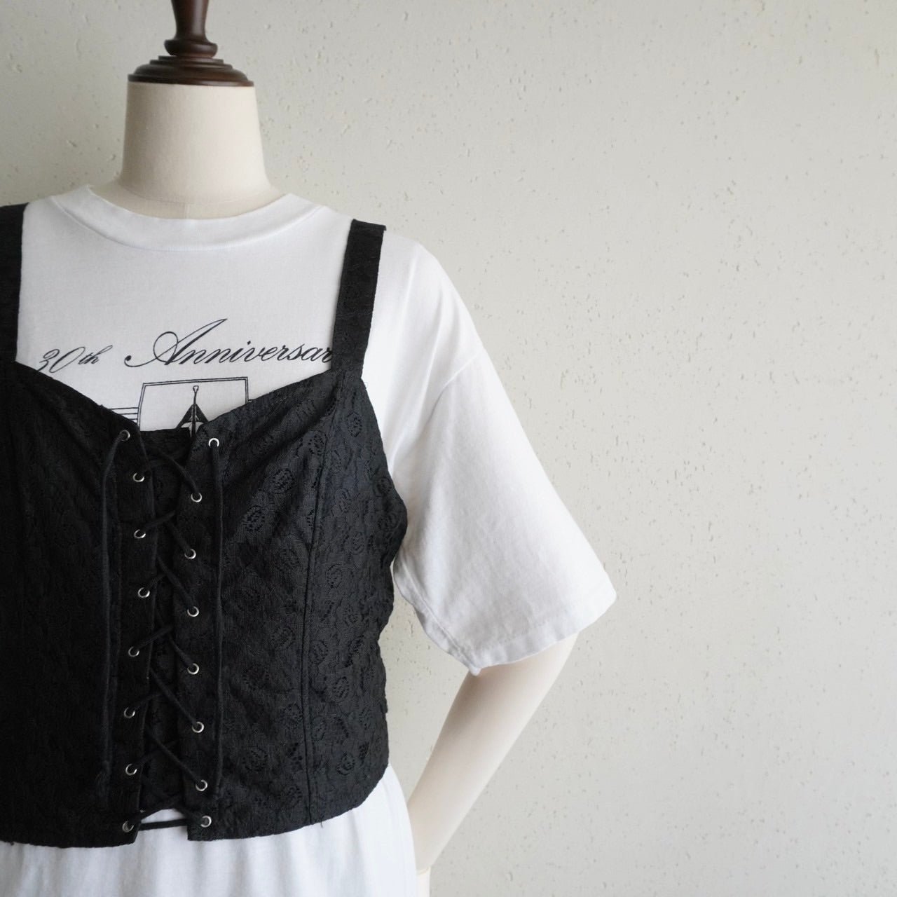 90s EURO Lace Up Top