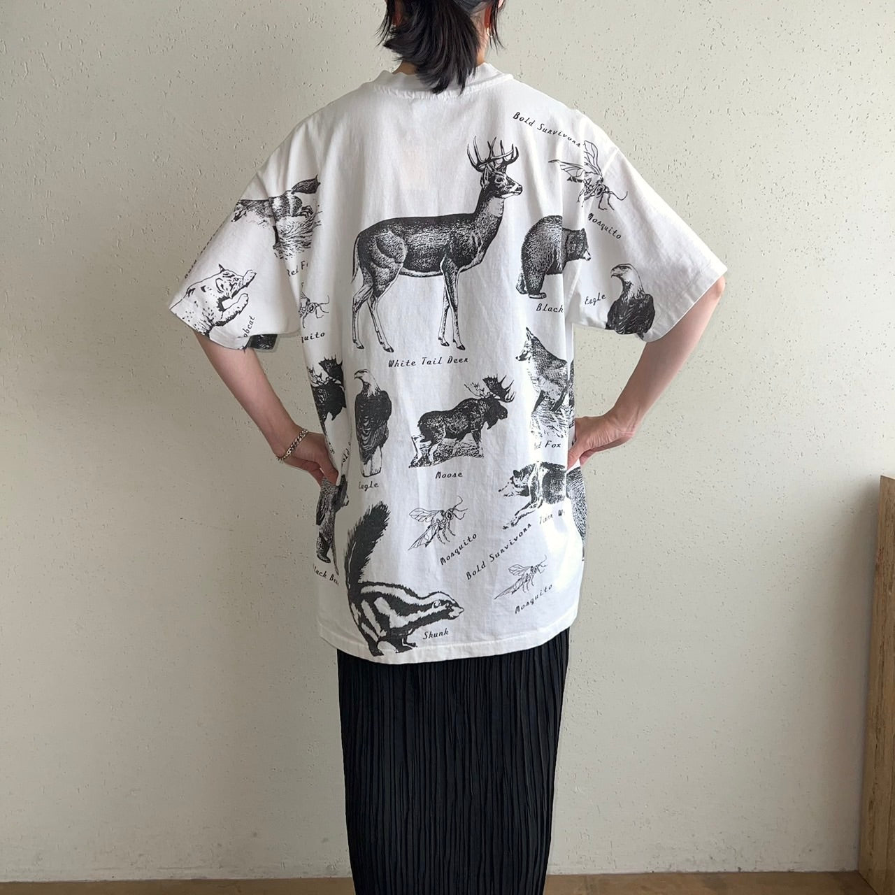 90s Animal Printed T-shirt Made in USA