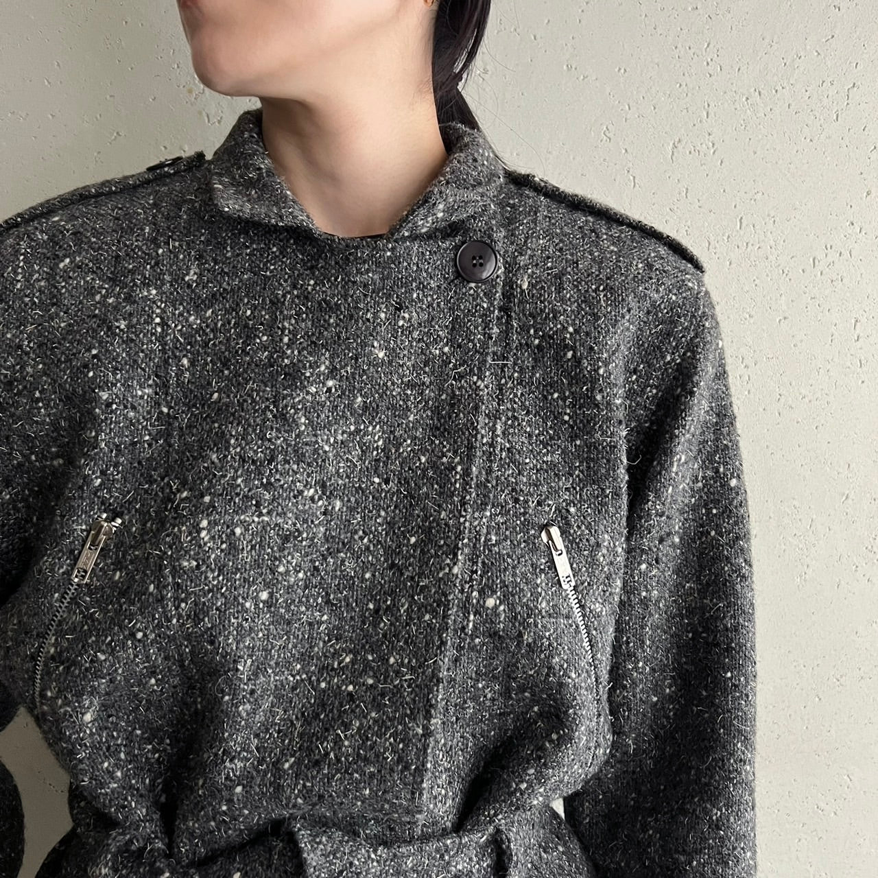 80s "AGAPI PARIS" Tweed Jacket Made in France