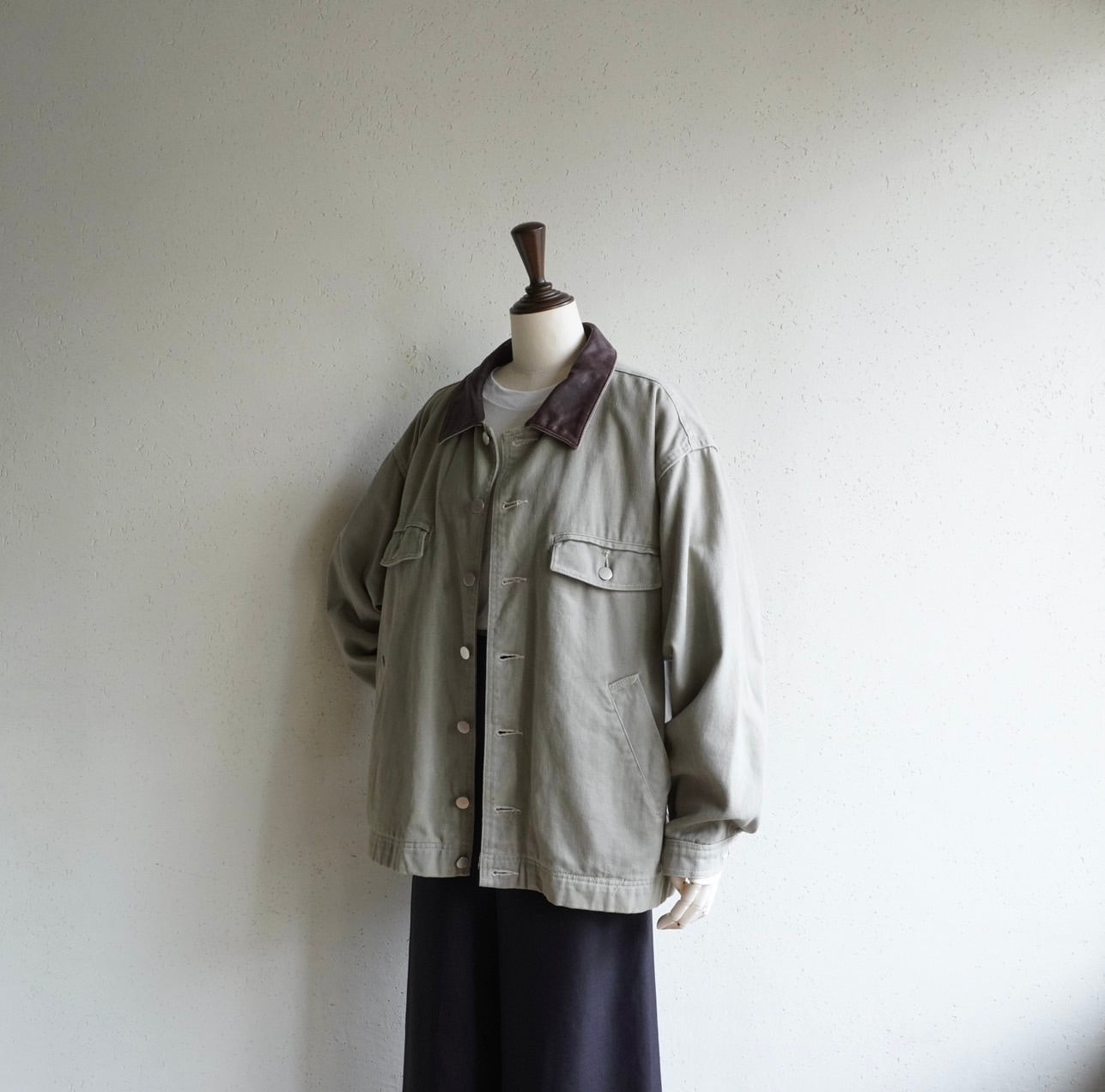 90s Leather Collar Jacket
