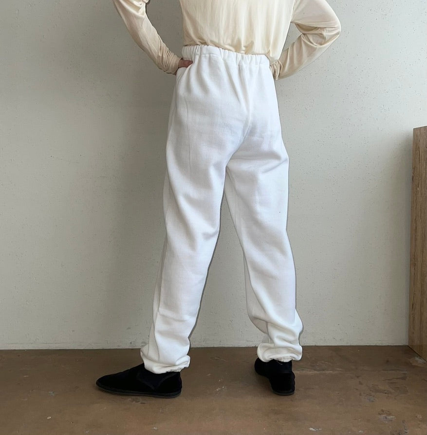 80s White Sweater Pants Made in USA