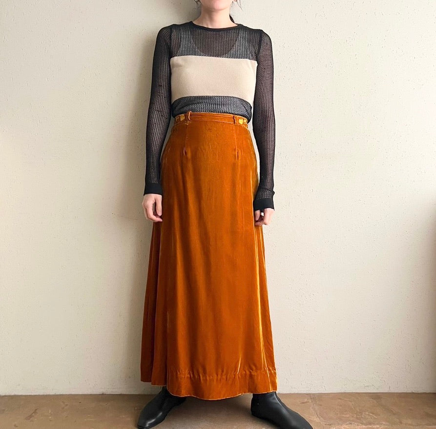 70s Velour Skirt