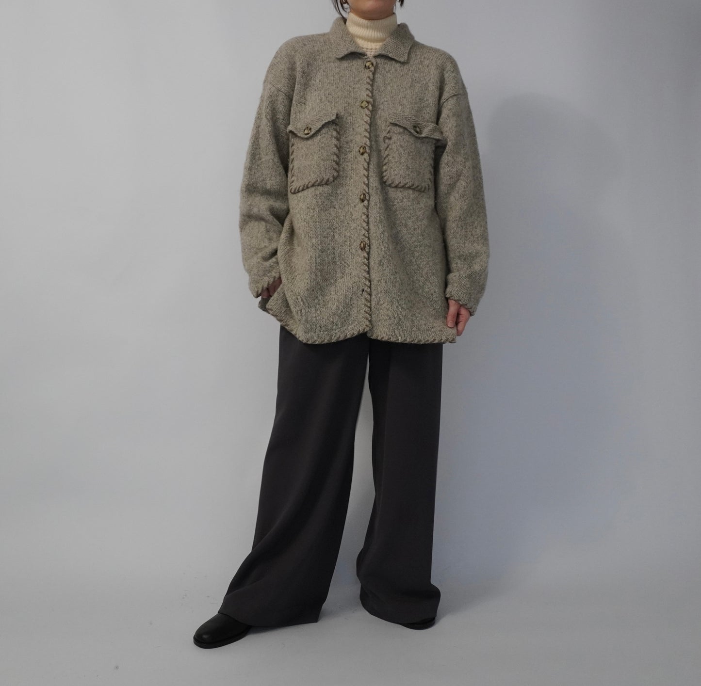 90s "EDDIE BAUER" Knit Cardigan