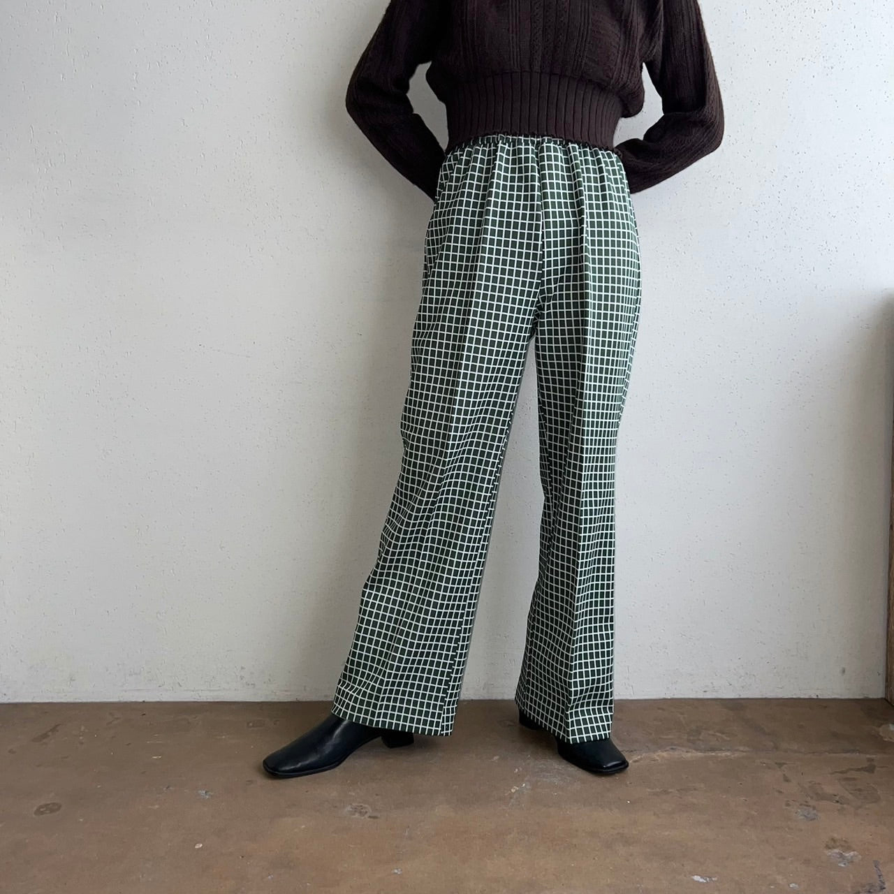 70s Green Pattern pants
