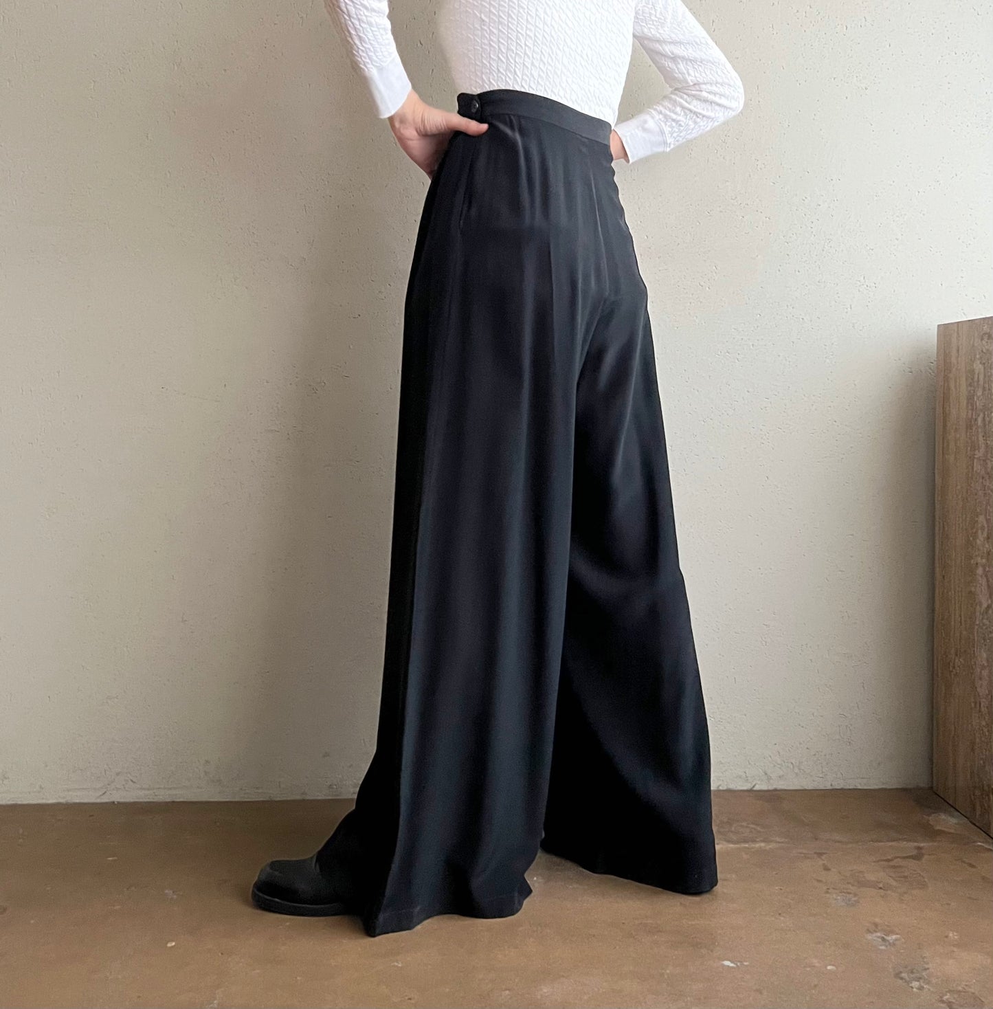 90s Silk Wide Pants