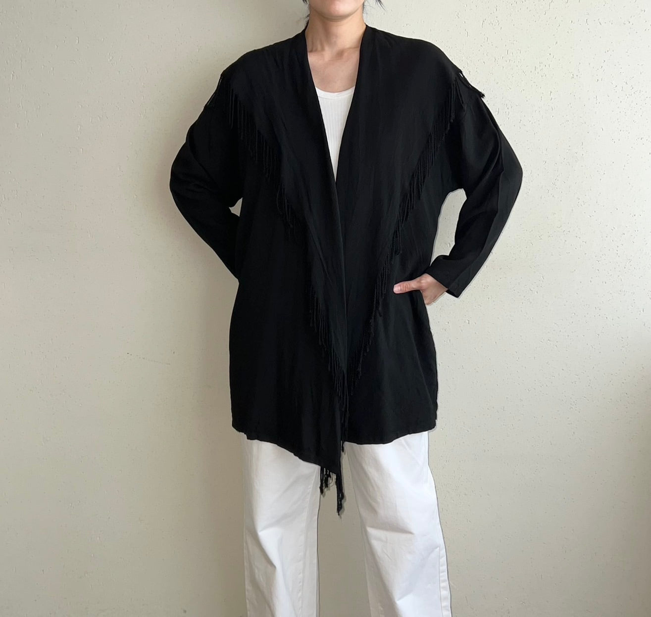 90s Fringe Robe Made in USA