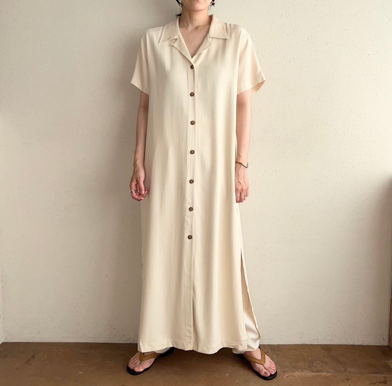 90s Silk Shirt Dress
