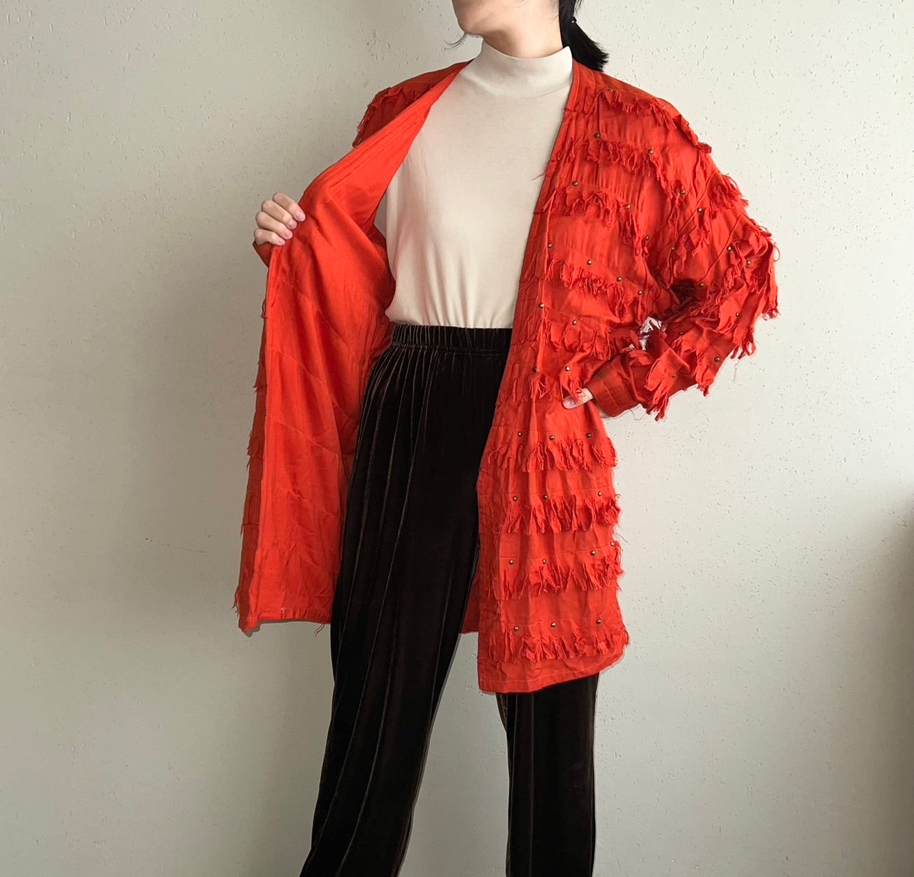 80s Rayon Fringe Jacket