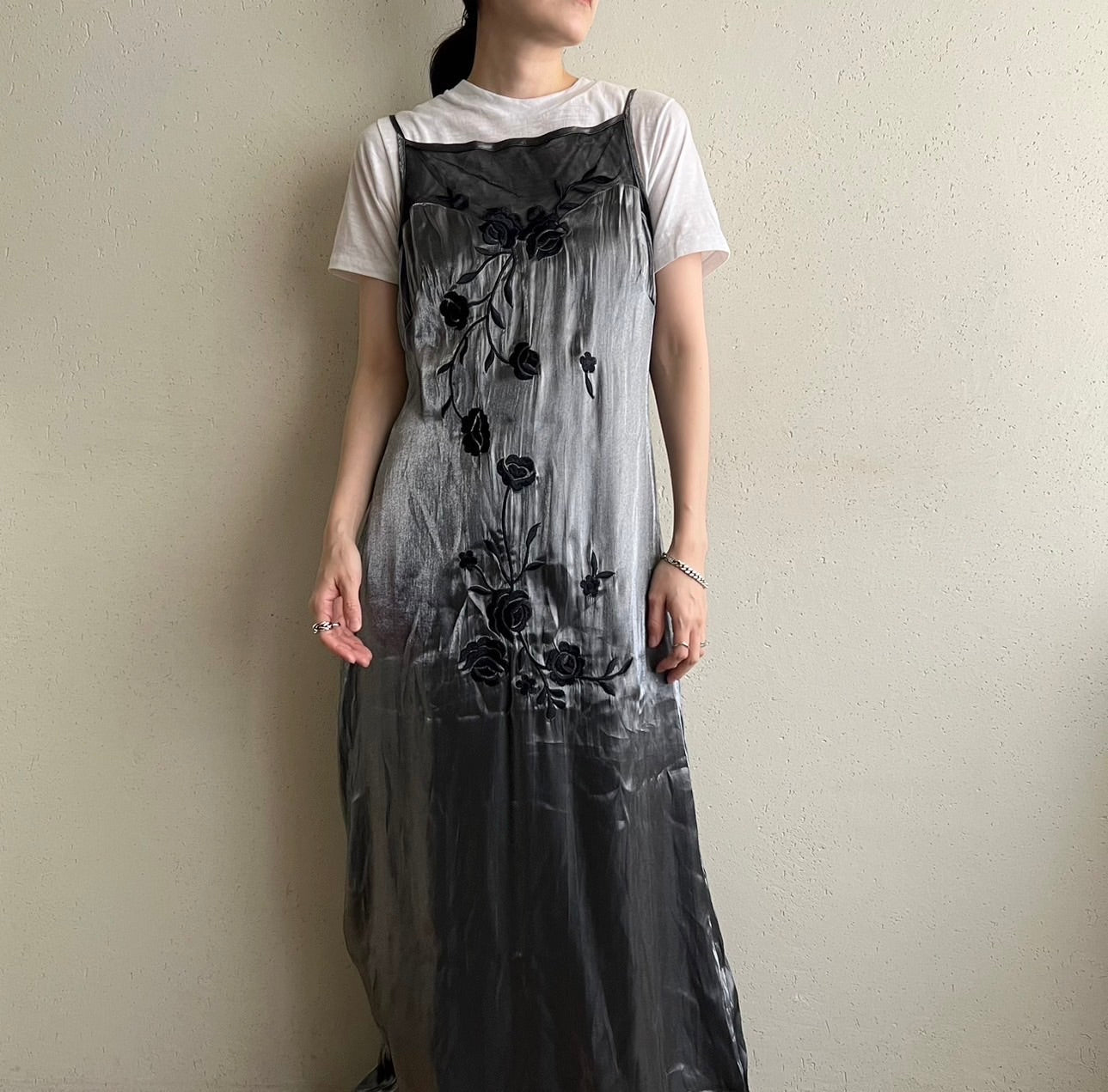 90s Shiny Maxi Dress Made in Canada