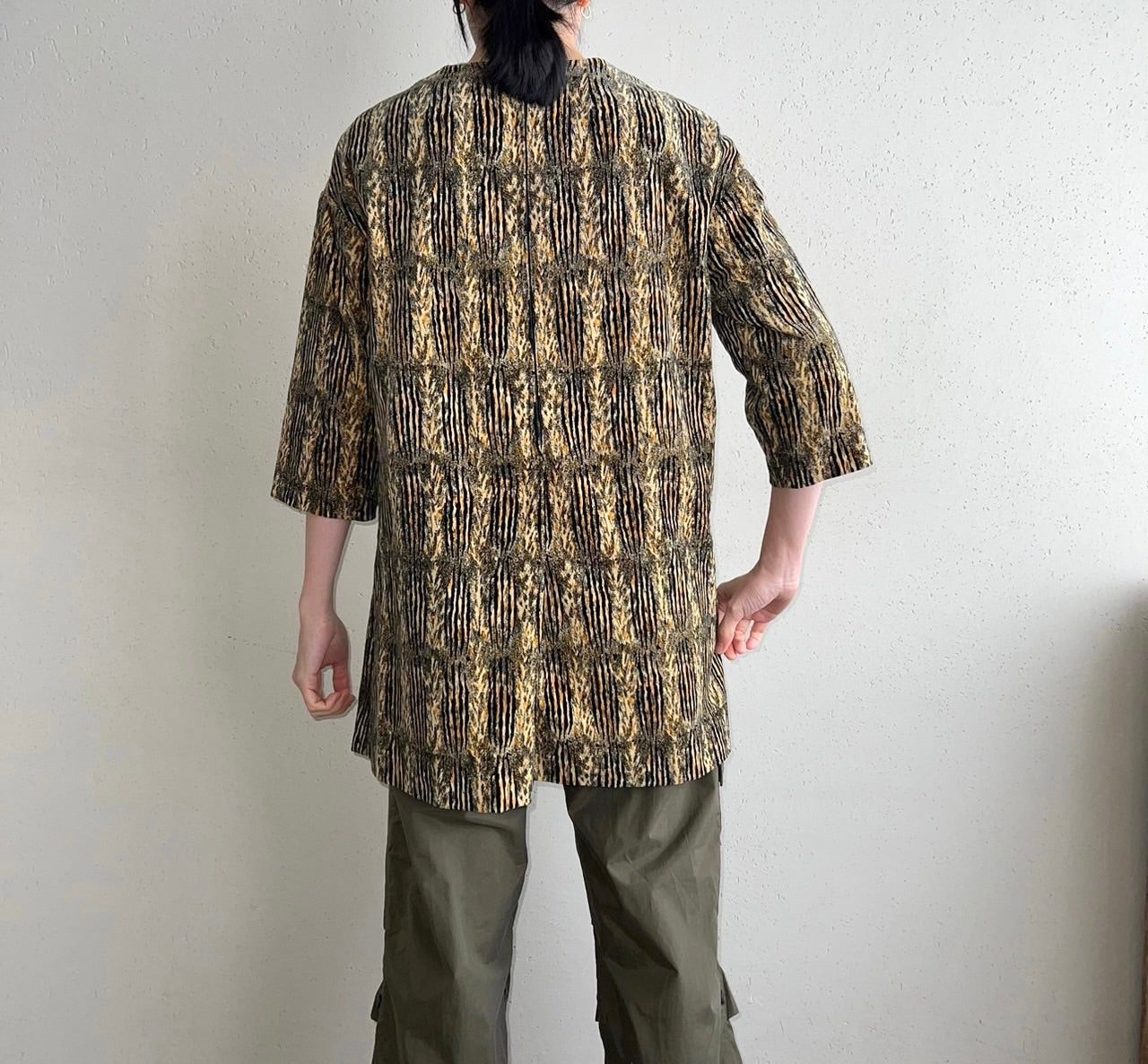 70s Printed Velor Top