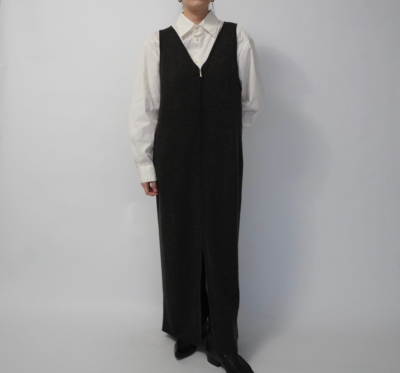 90s Zip Maxi Dress