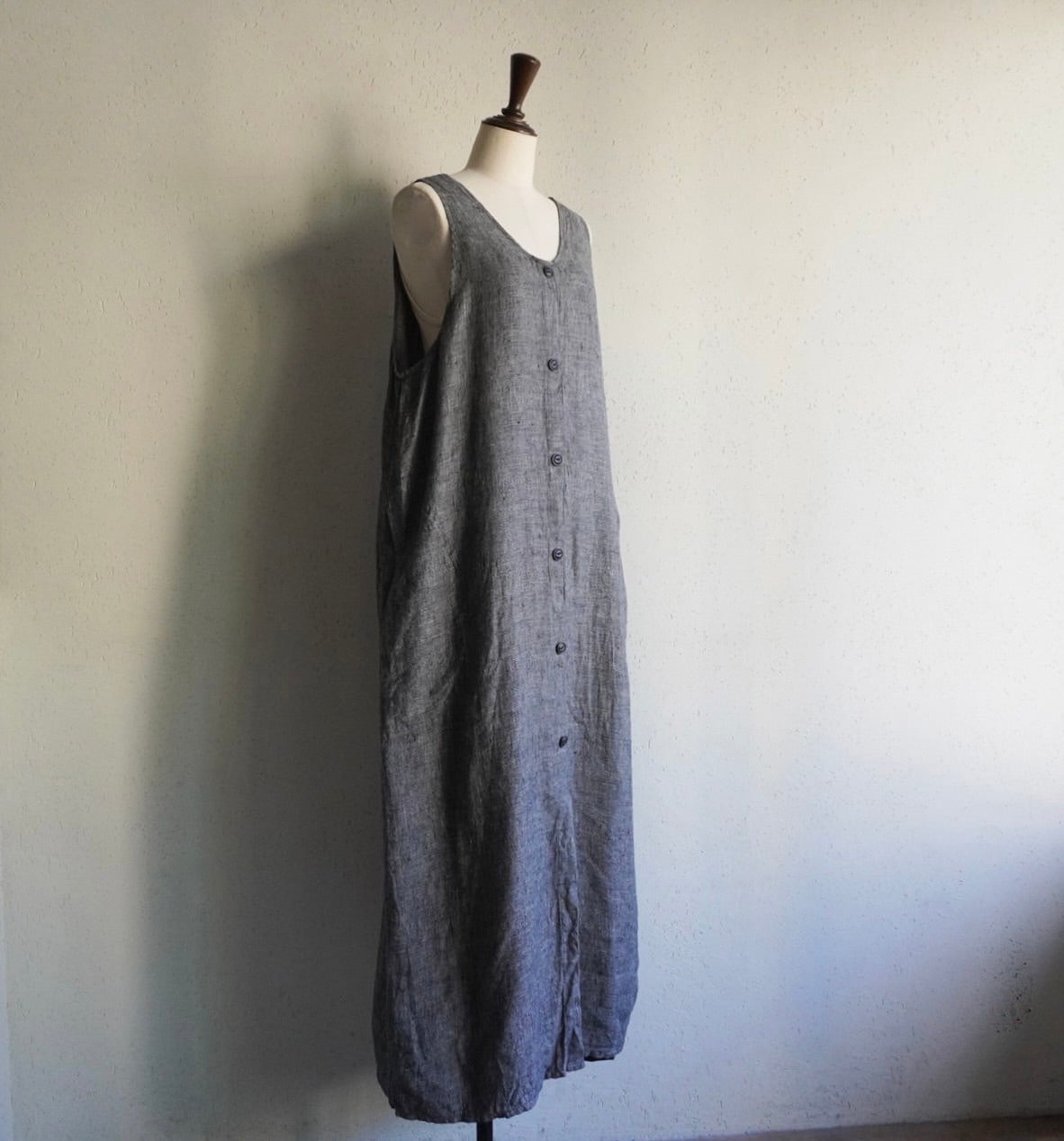 90s FLAX Linen Maxi Dress
