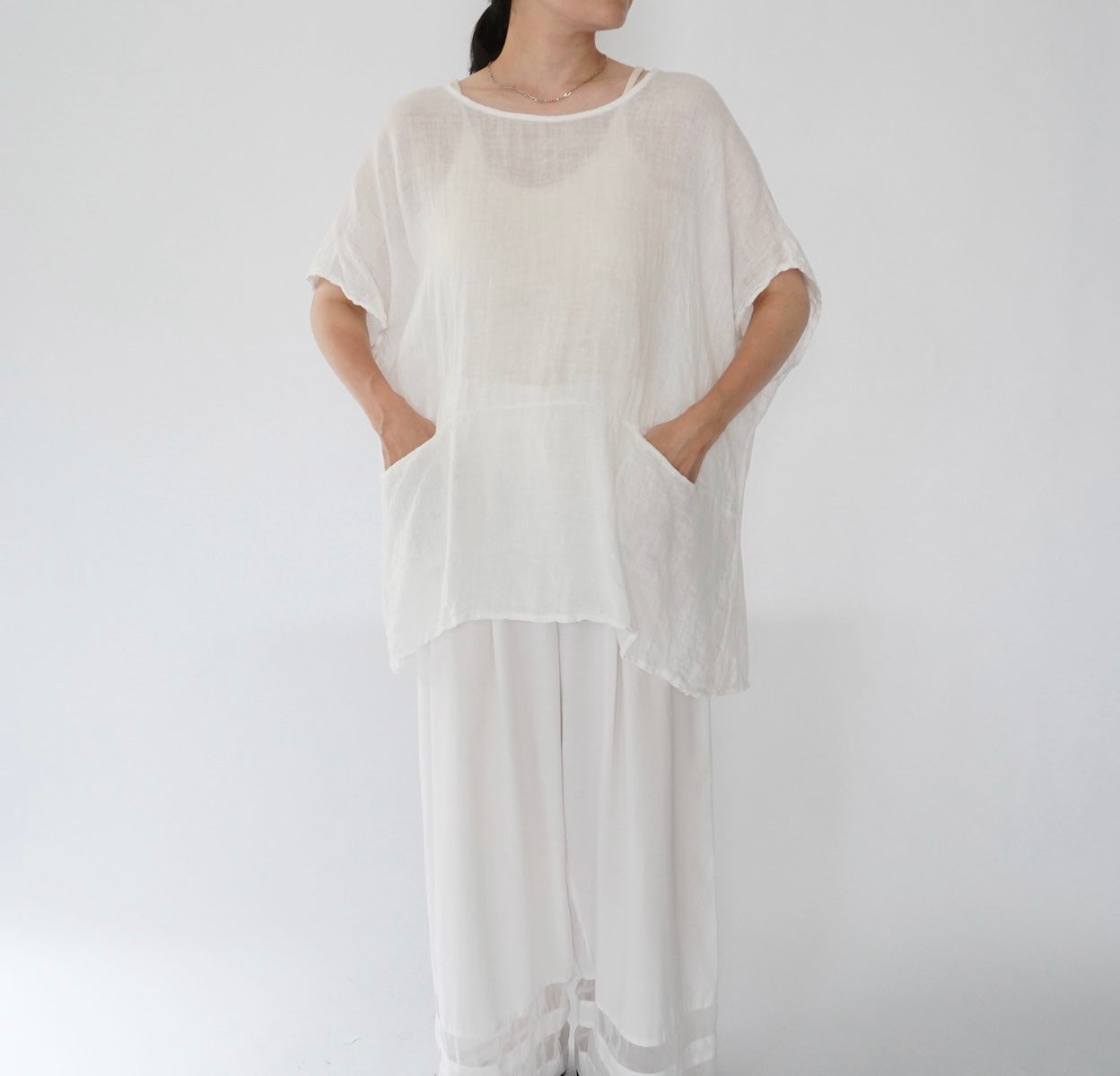 90s Linen Top Made in Italy