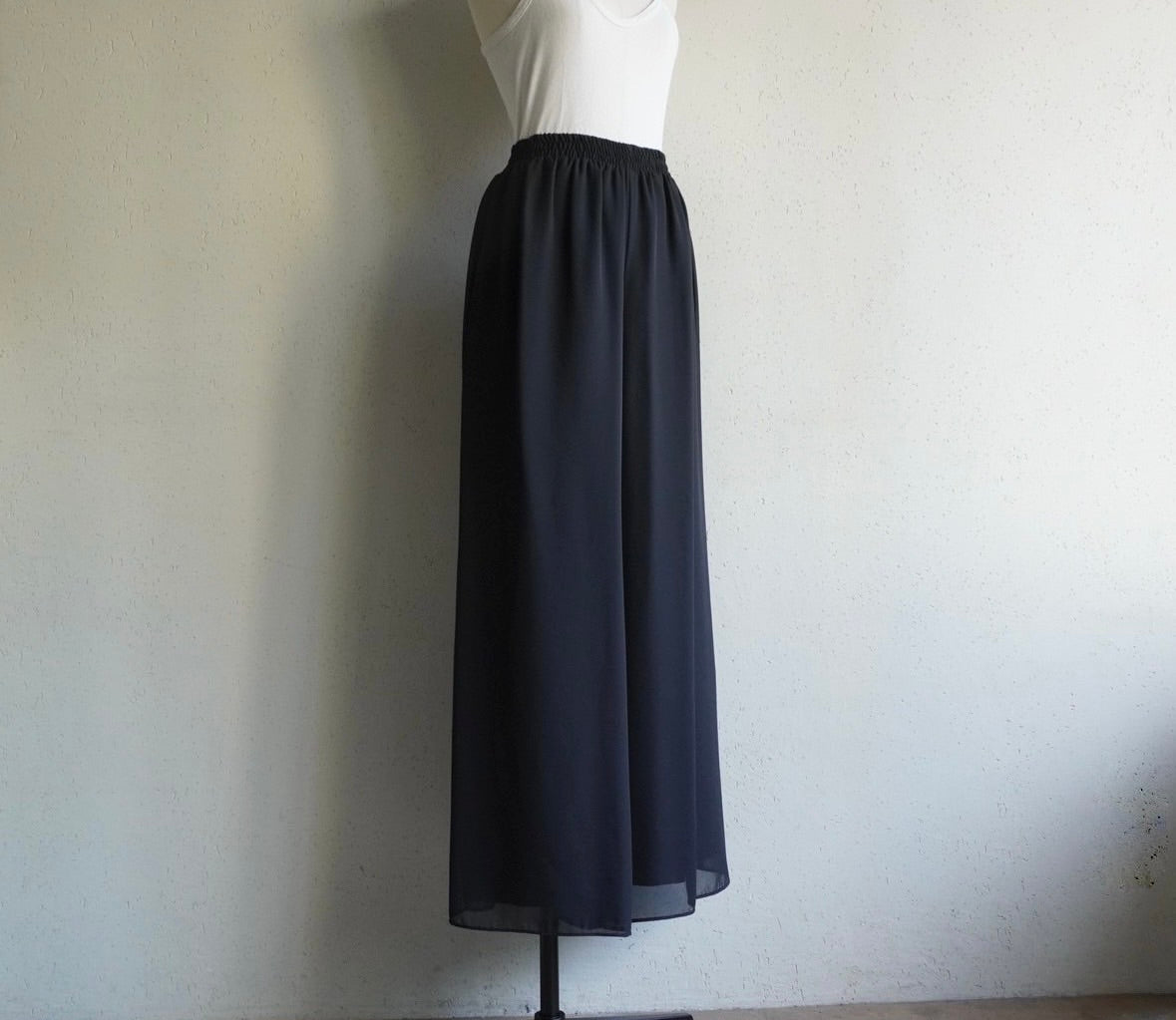 90s Black Wide Pants Made in USA