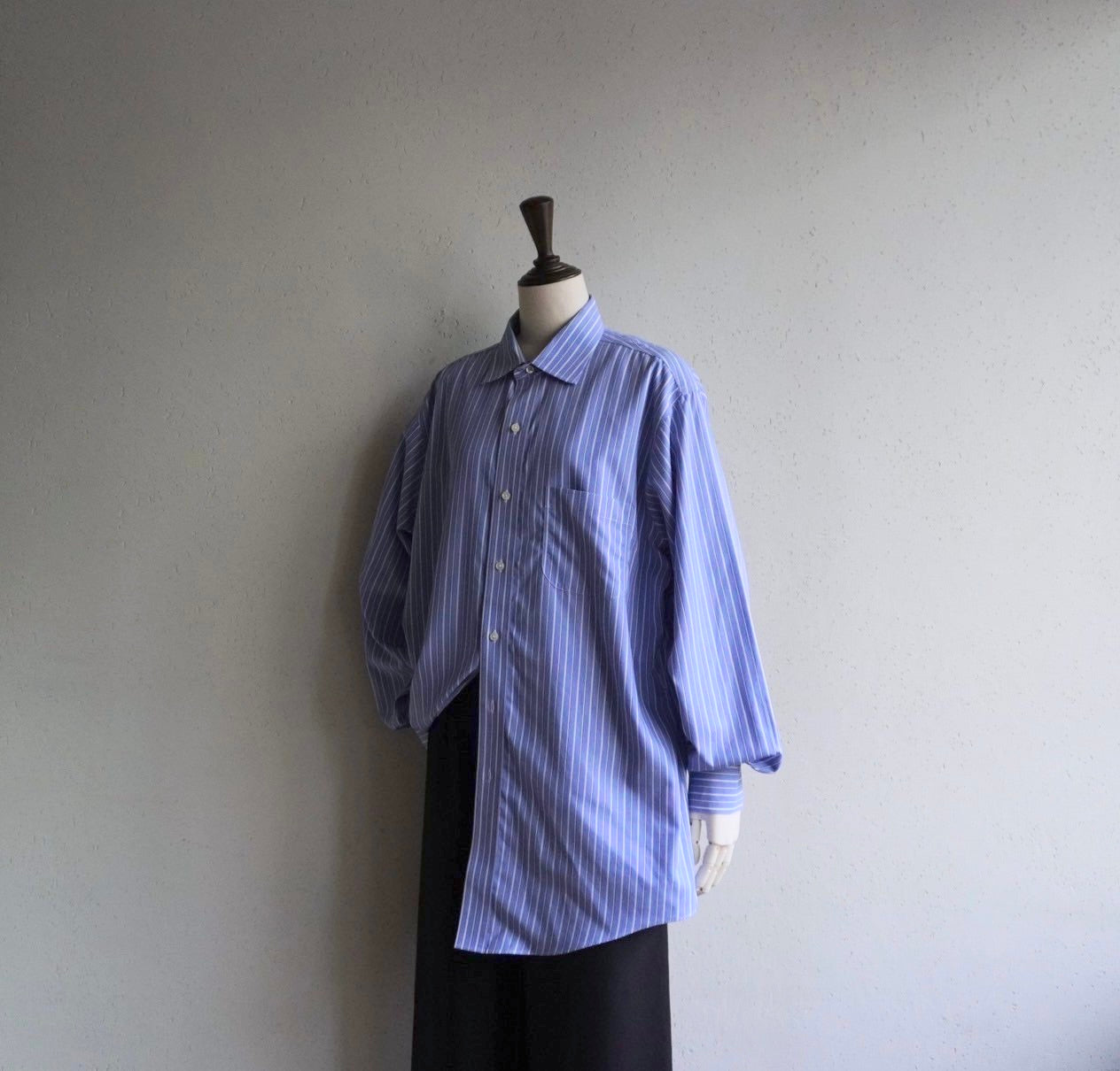 90s "Brooks Brothers" Blue Striped Shirt