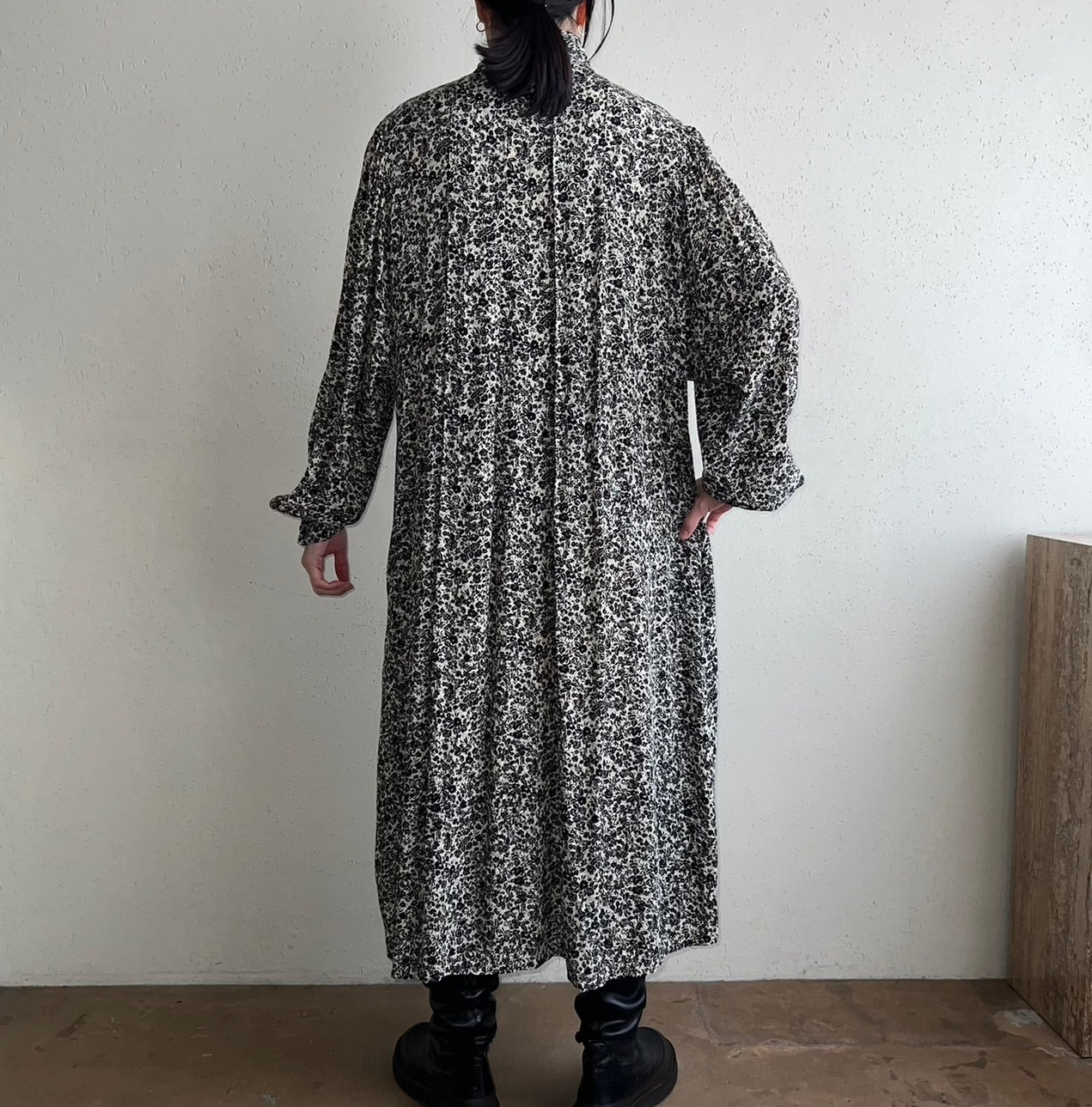 80s Printed Rayon Dress