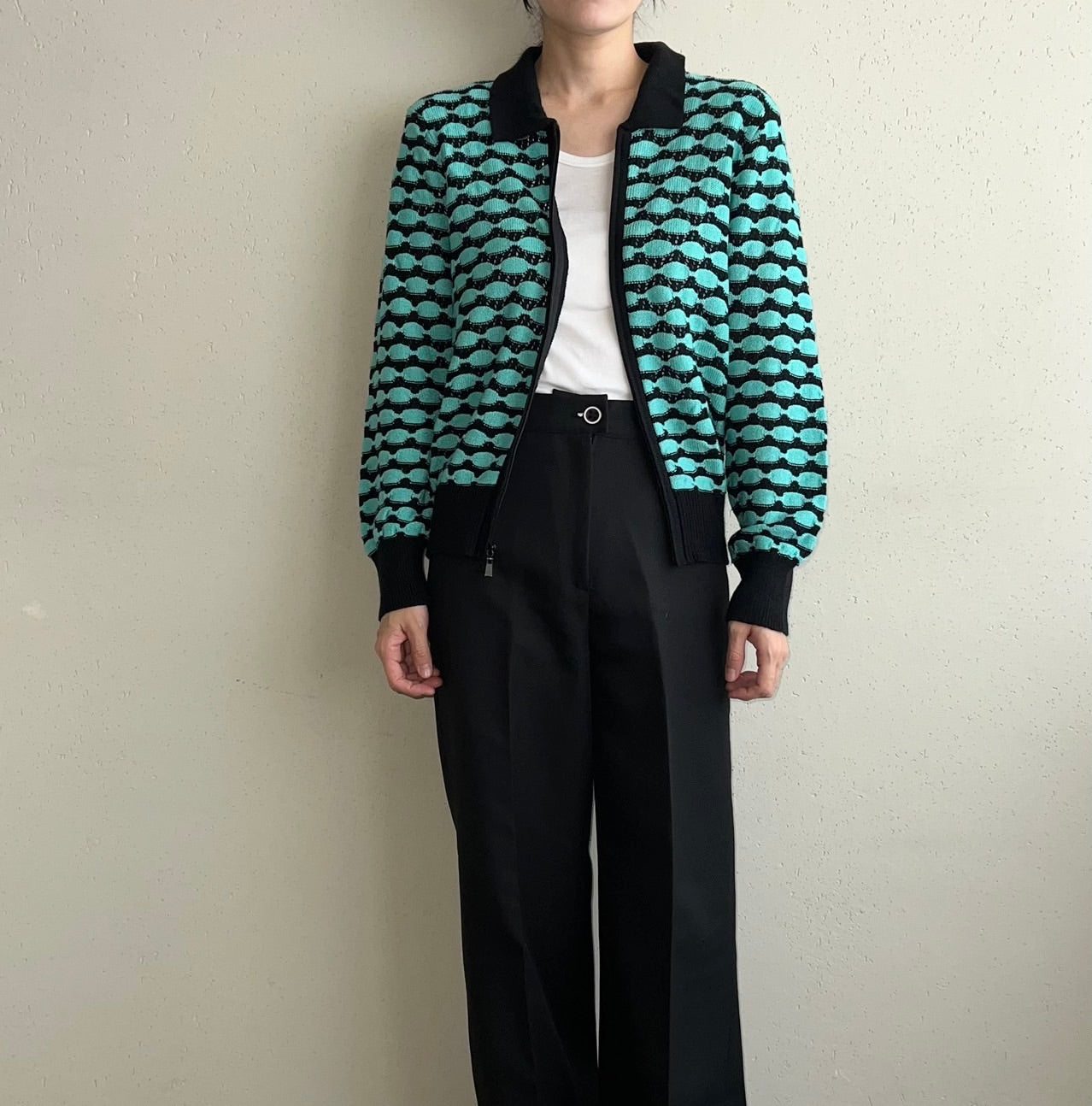 90s Zip Knit Top