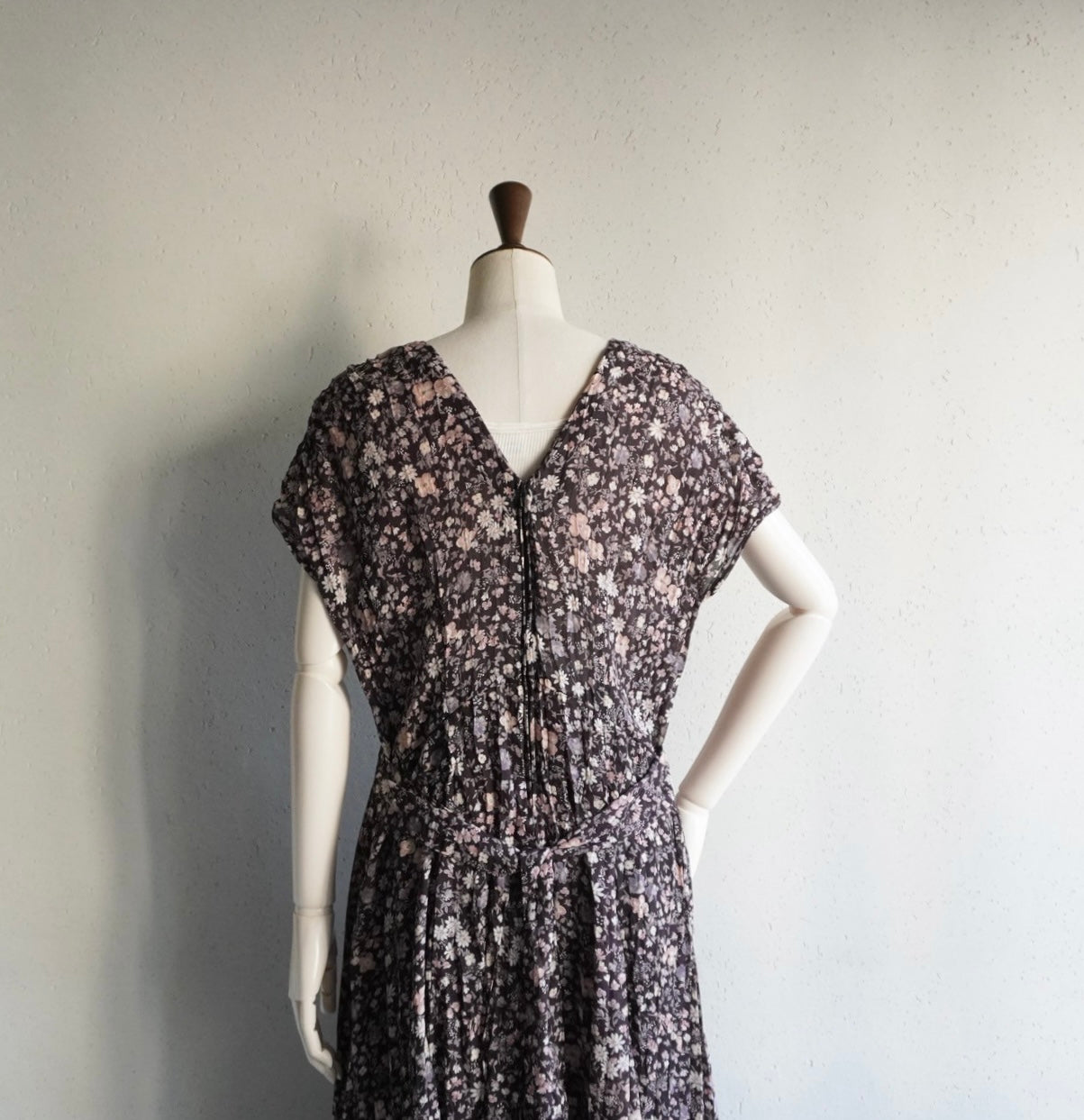 80s Printed Maxi Dress Made in USA
