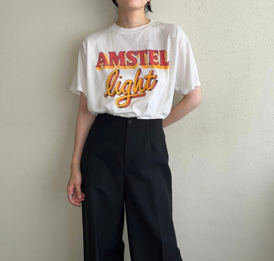80s "AMSTEL Light" Printed T-shirt Made in USA