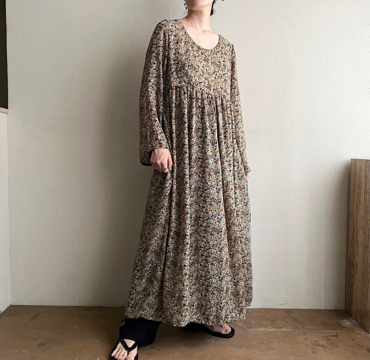80s Printed Dress Made in New Zealand