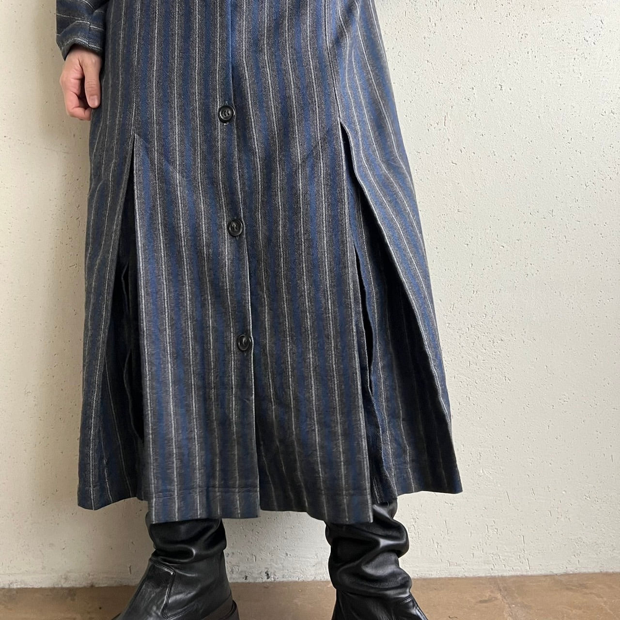 90s Striped Wool Dress Made in Italy