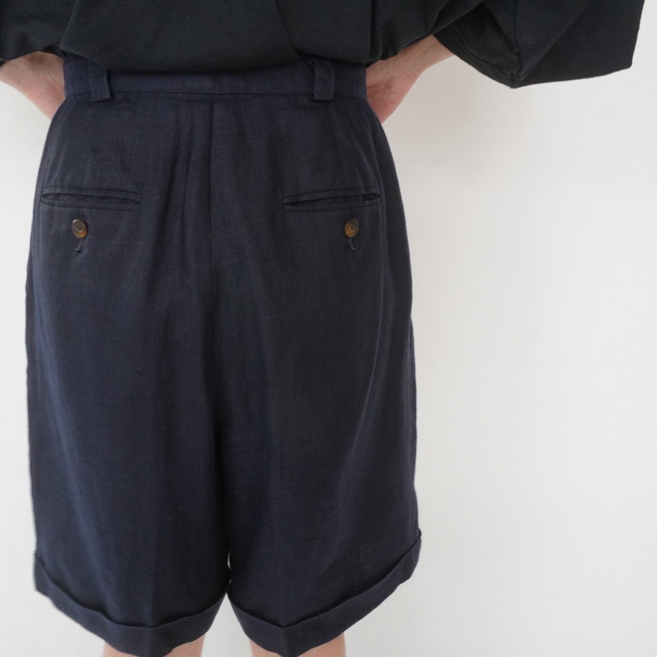 90s Linen Shorts Made in USA
