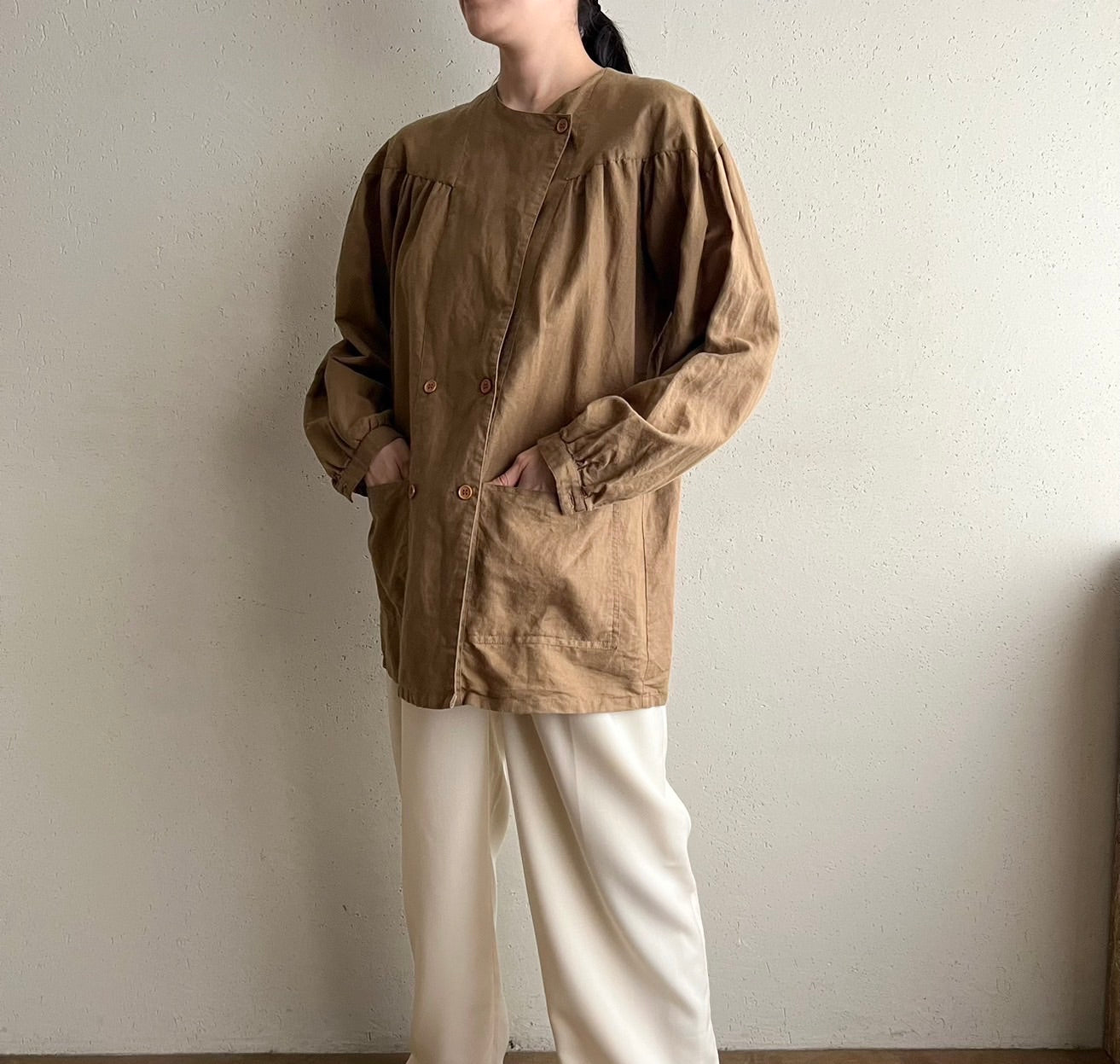 80s Design Blouse,Light Jacket