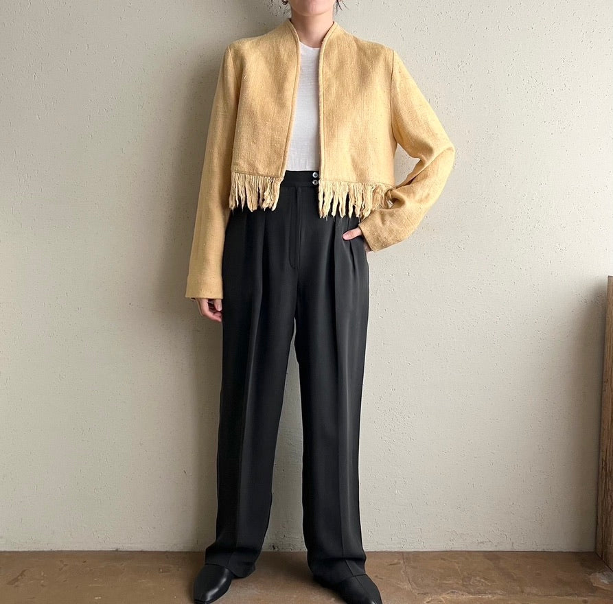 80s Fringe Cropped Jacket Made in USA