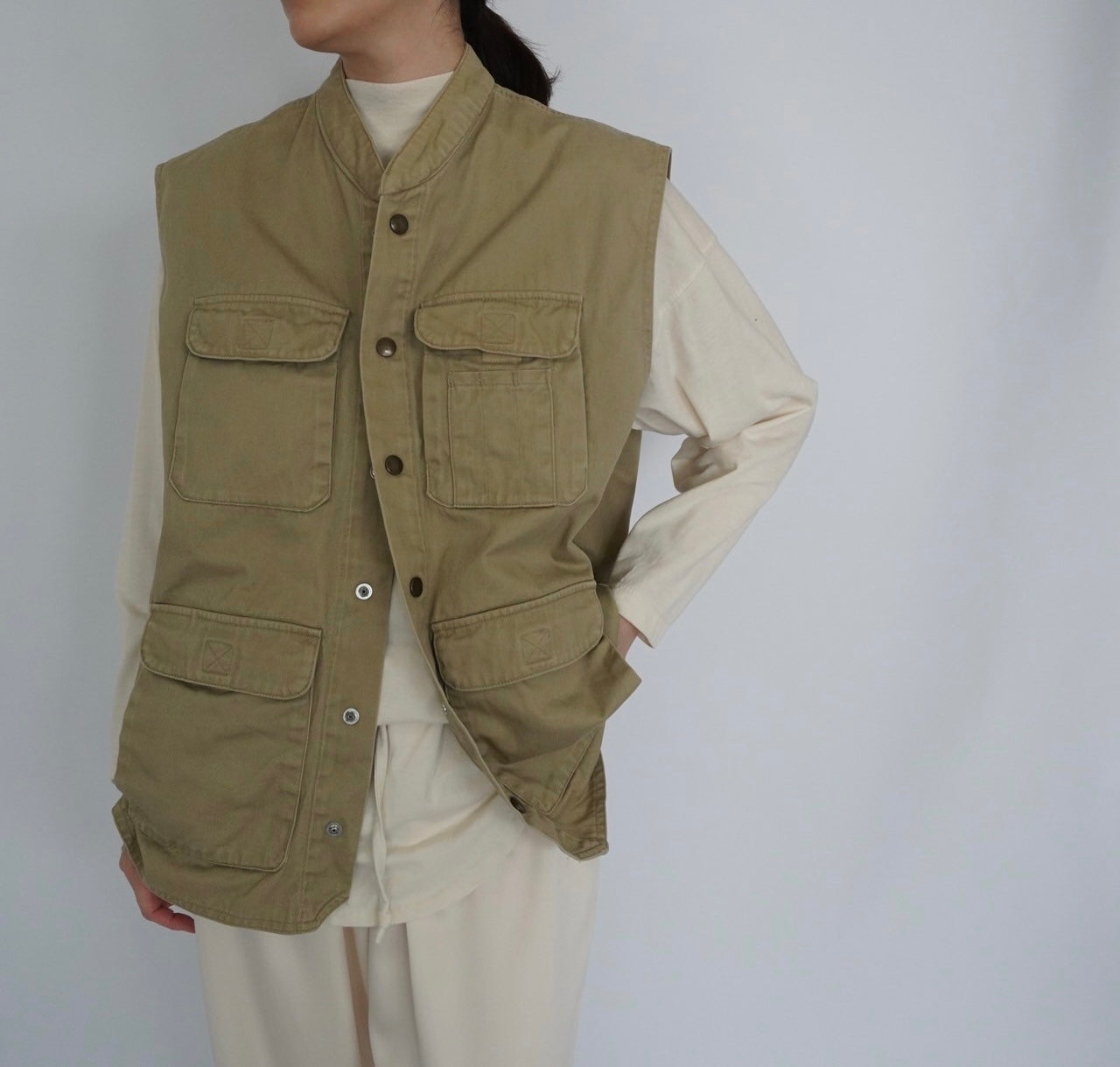 90s Cotton Boxy Vest