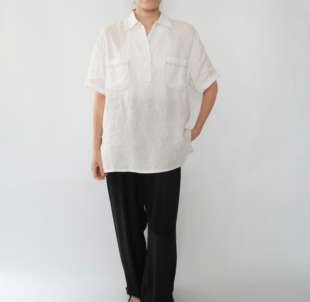 90s Linen Shirt Made in Italy