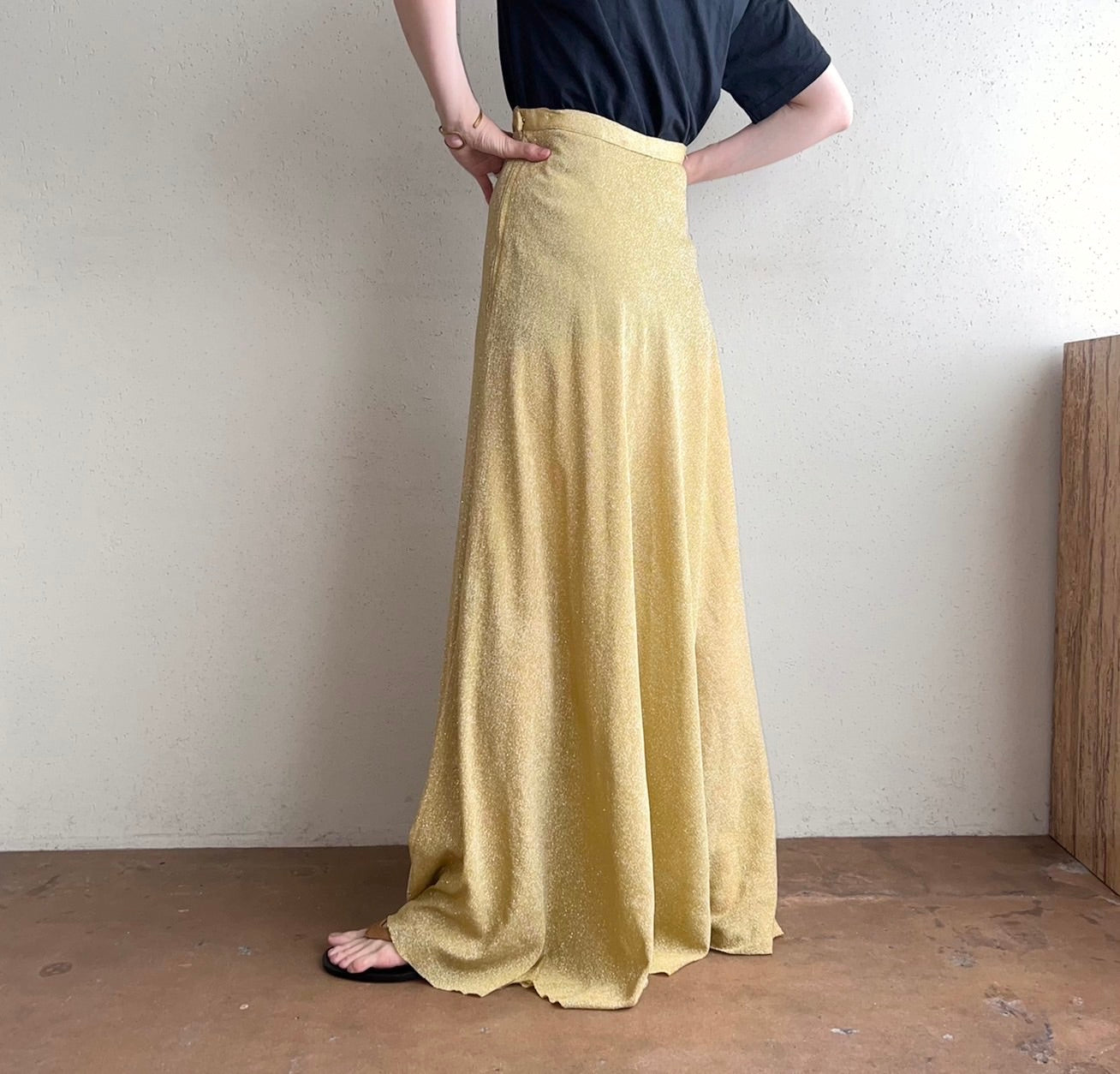 70s Glitter Maxi Skirt