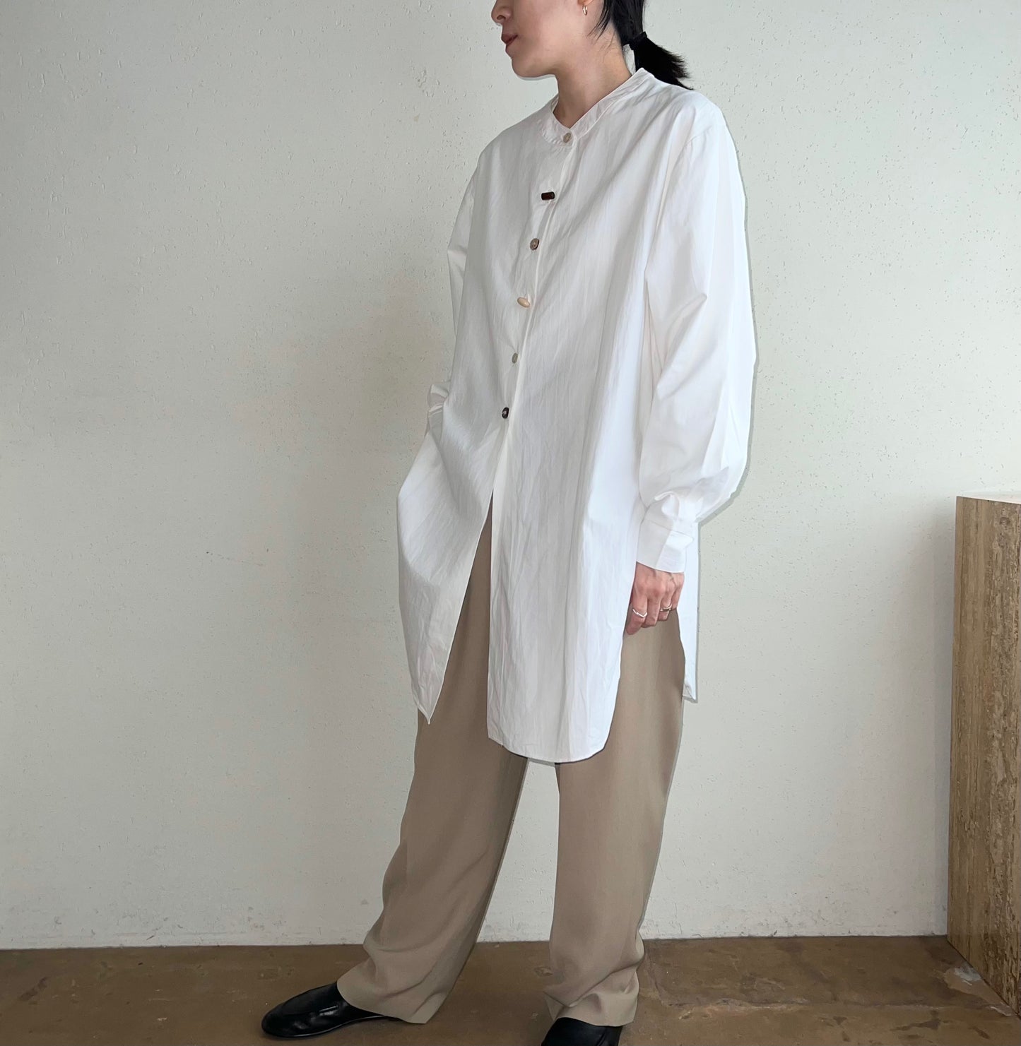 90s White Cotton Shirt Made in USA