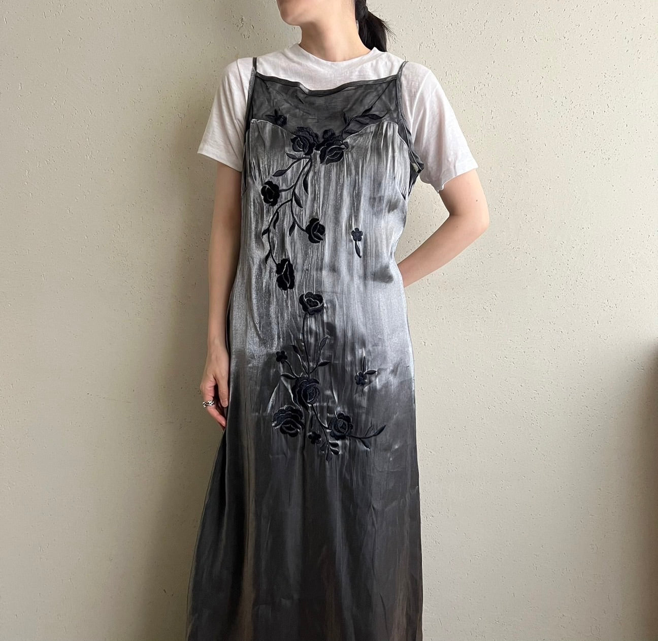90s Shiny Maxi Dress Made in Canada