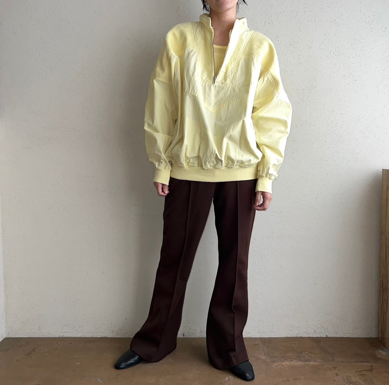 90s EURO Zipped Cotton Top