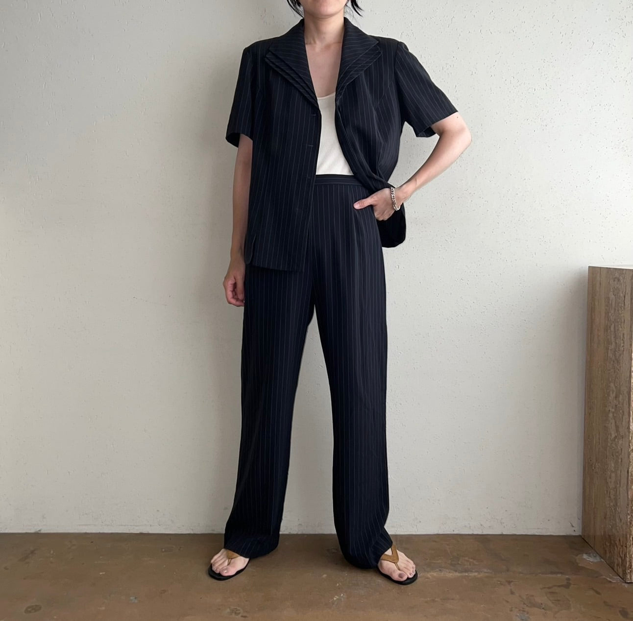 80s "DANNT & NICOLE" Striped Two-Piece