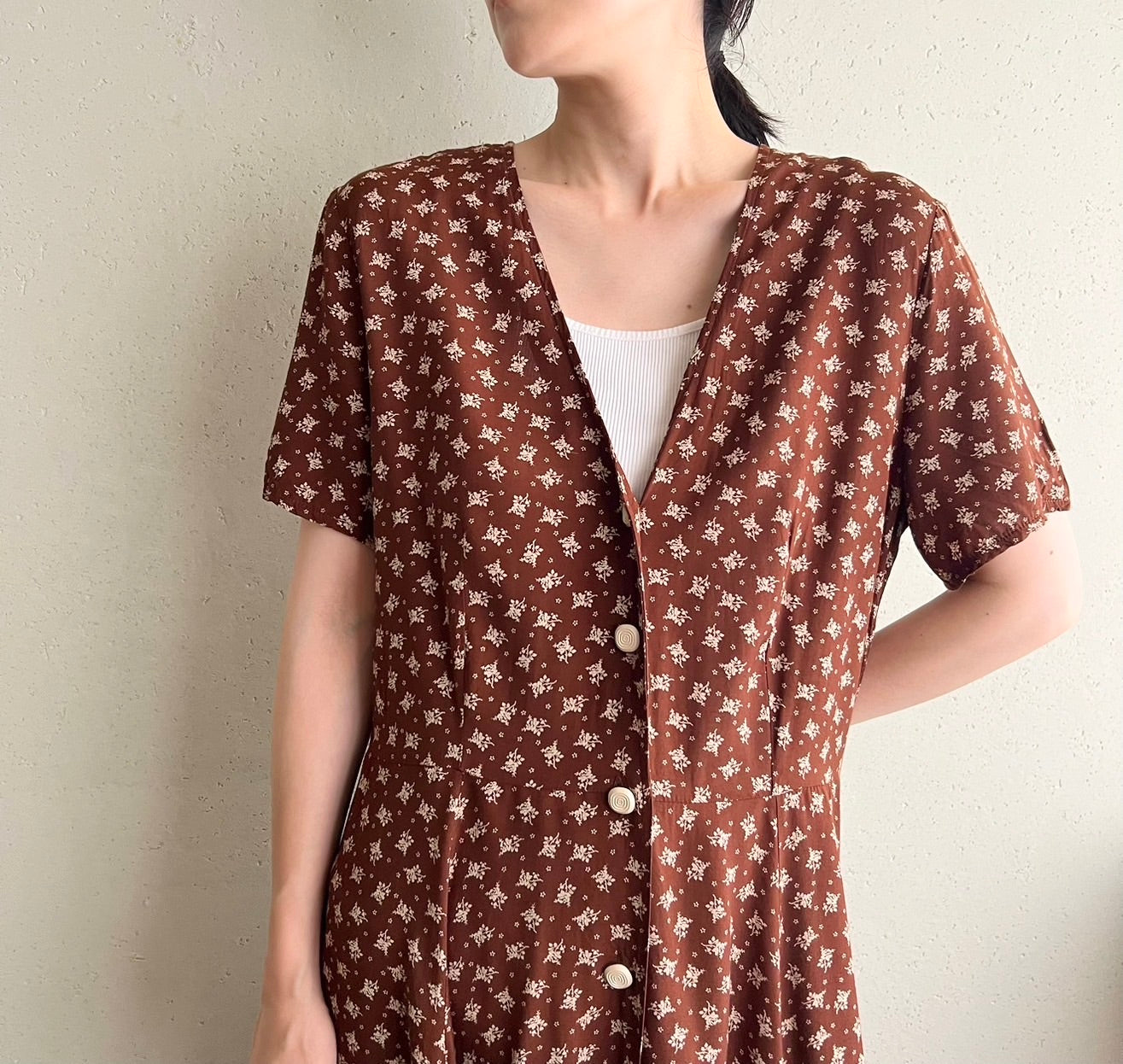90s EURO Printed Dress