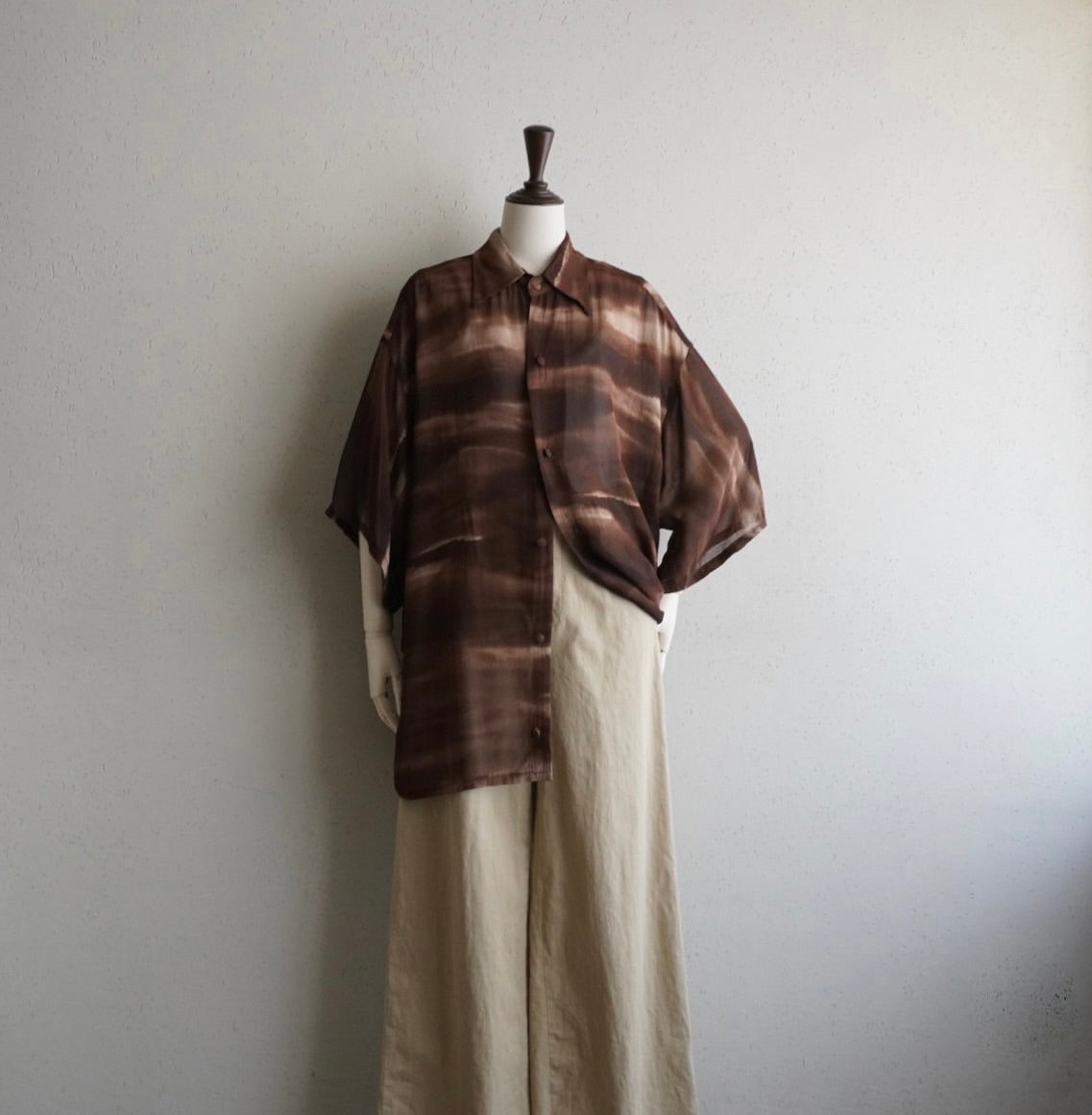 90s Printed Sheer Shirt