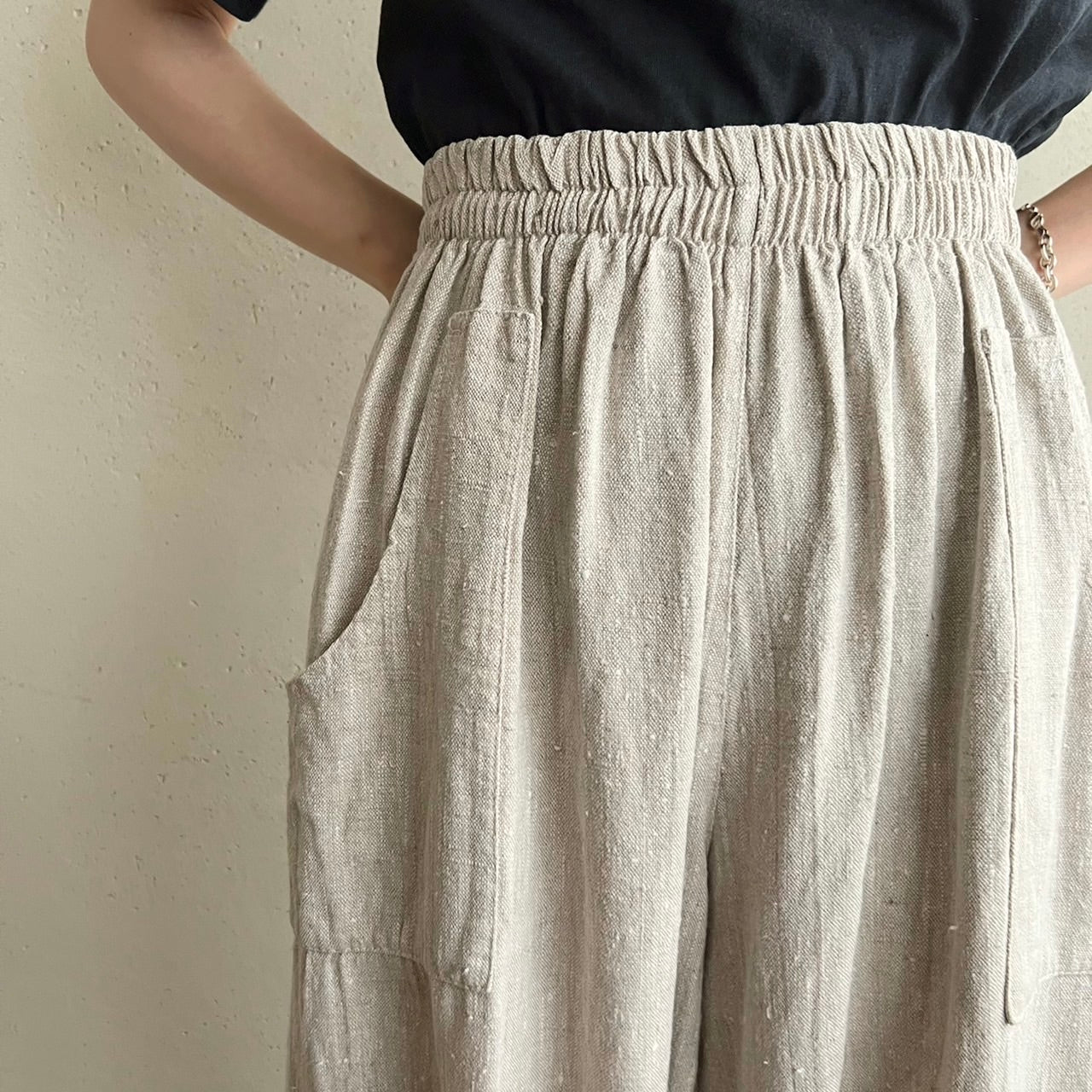 90s Lace Design Pants Made in Italy