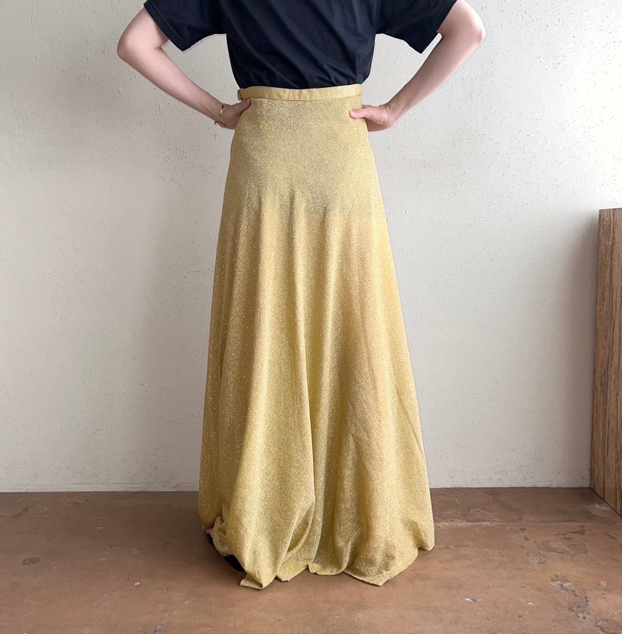 70s Glitter Maxi Skirt