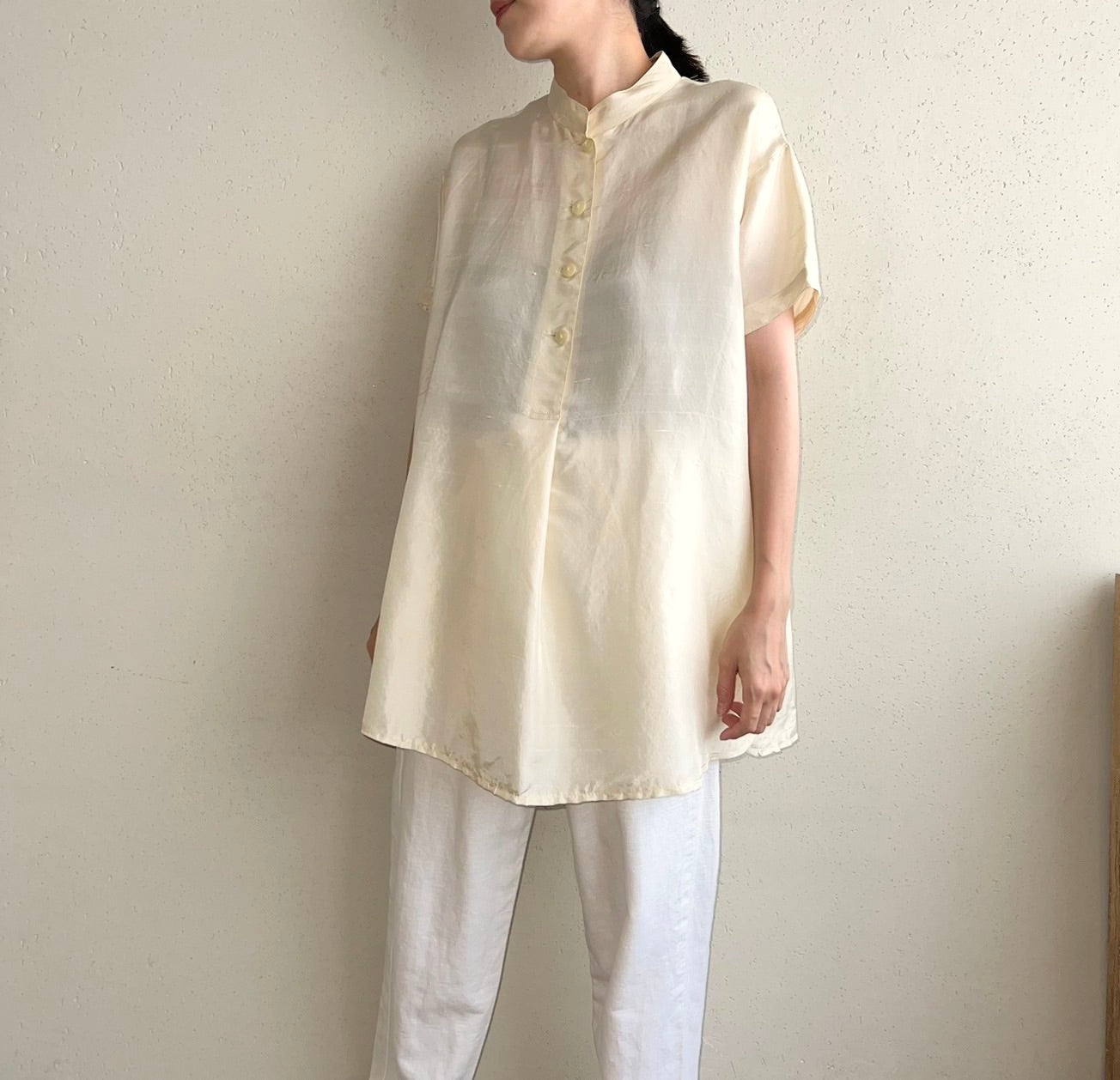 90s Silk Pullover Shirt Made in Italy