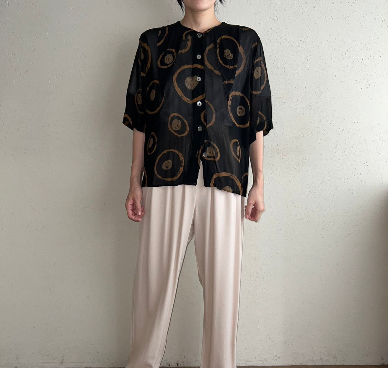90s EURO Printed Blouse