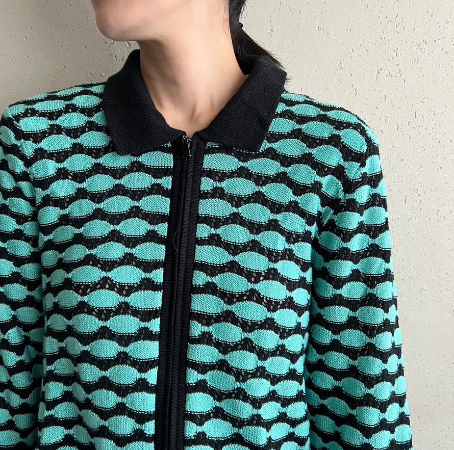 90s Zip Knit Top