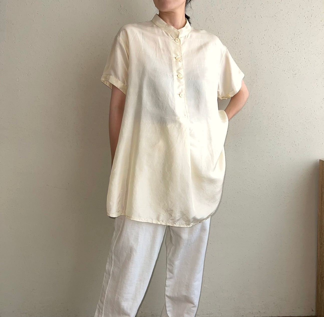 90s Silk Pullover Shirt Made in Italy